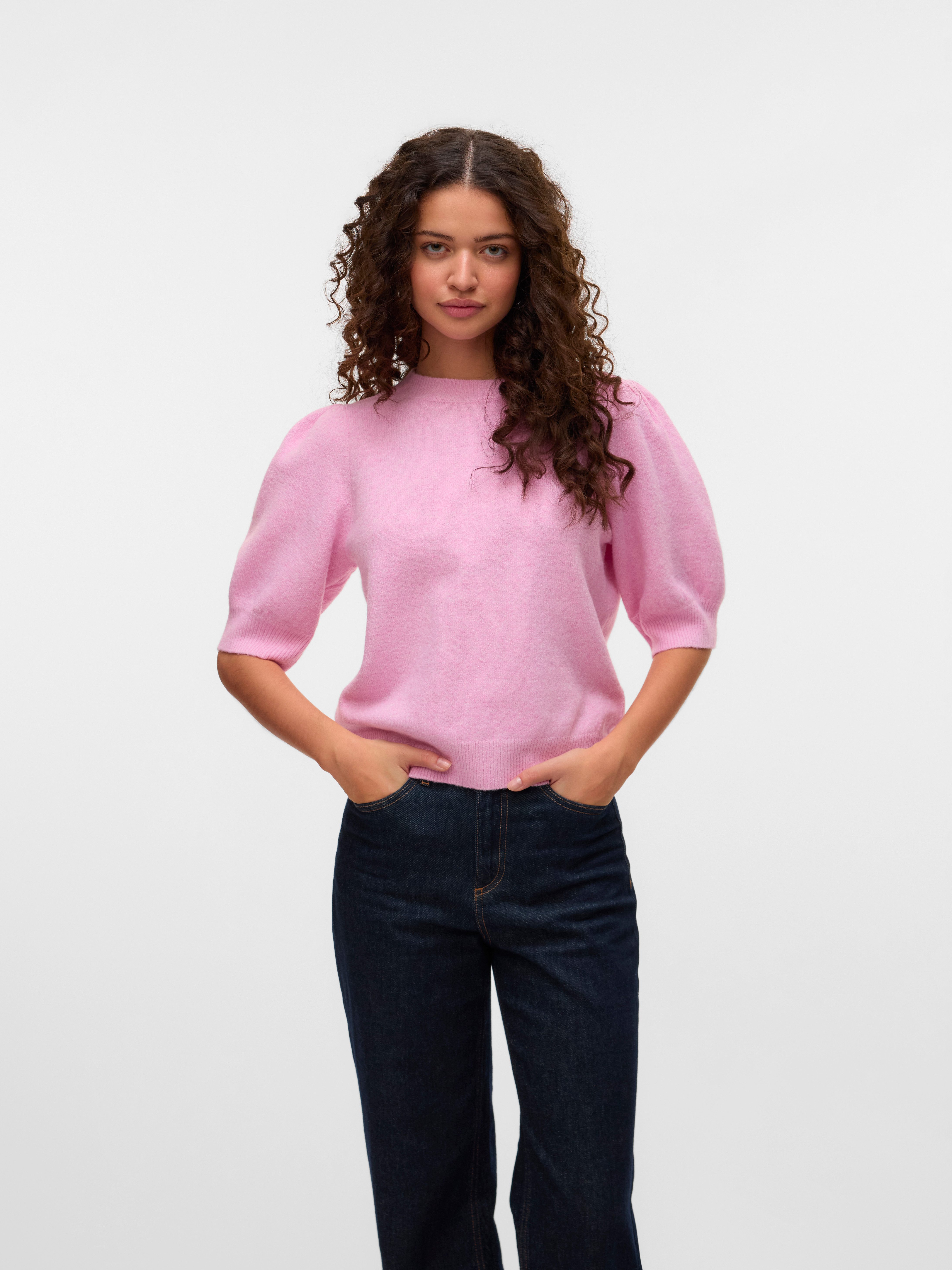 Vero Moda Trui met korte mouwen VMDOFFY 2/4 O-NECK PULLOVER GA NOOS