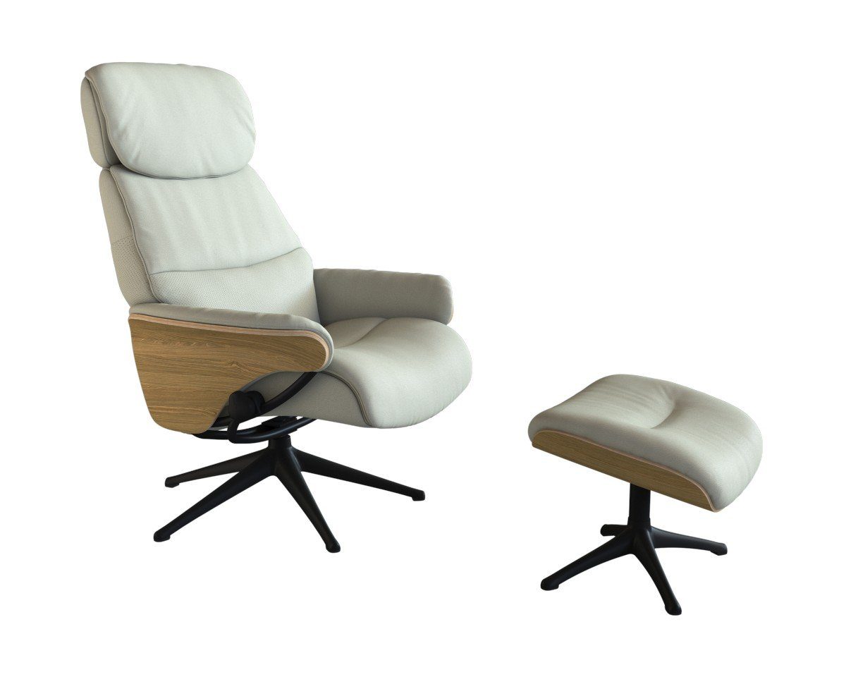 FLEXLUX Relaxfauteuil Aarhus, functionele stoel, gestoffeerde stoel, armleuningen, TV-fauteuil