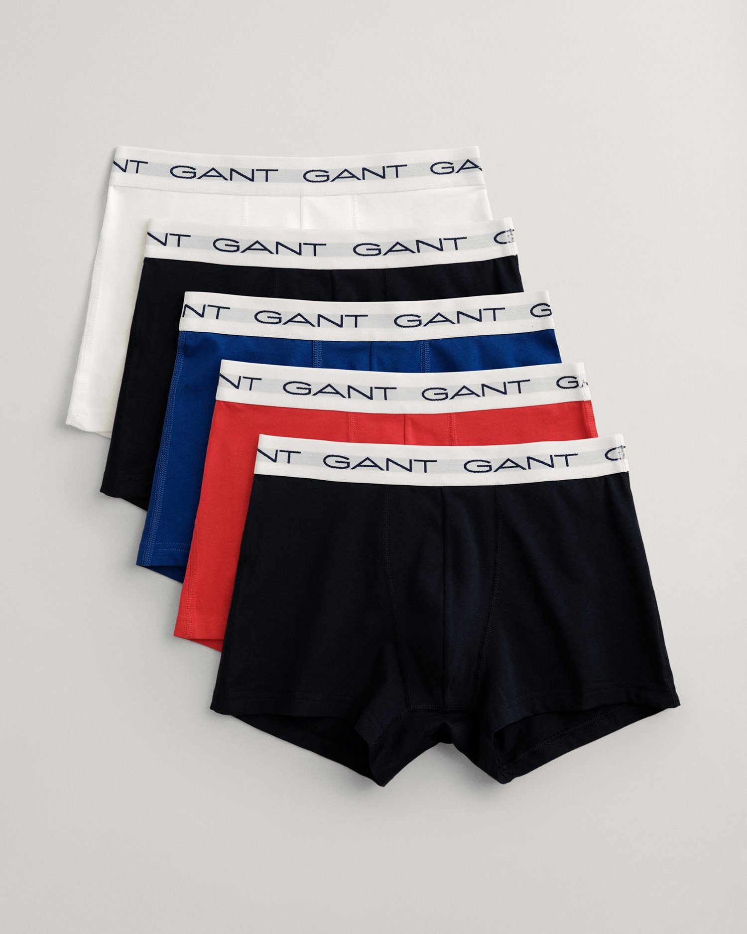 Gant Boxershort TRUNK 5-PACK met elastische gant-logobund (set, 5 stuks, 5) heren wijde boxershorts maat S multicolor