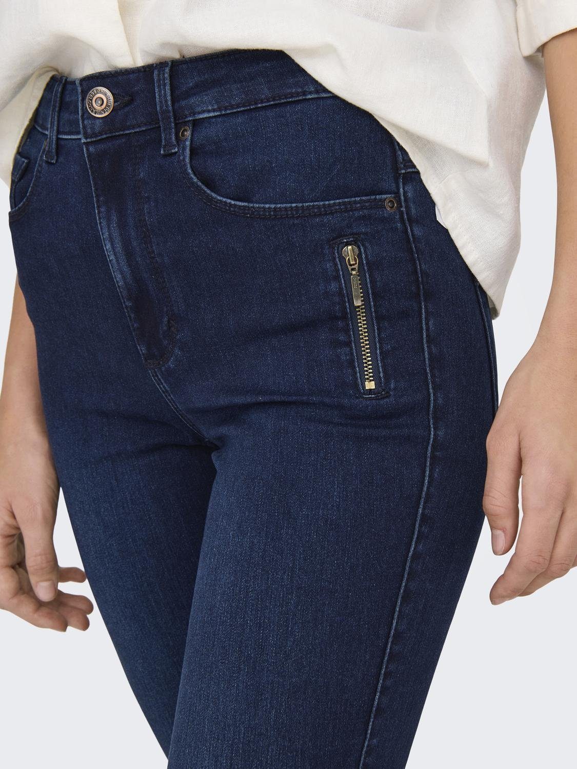 Only High-waist jeans ONLROYAL HW SK ZIP POC DNM PIM