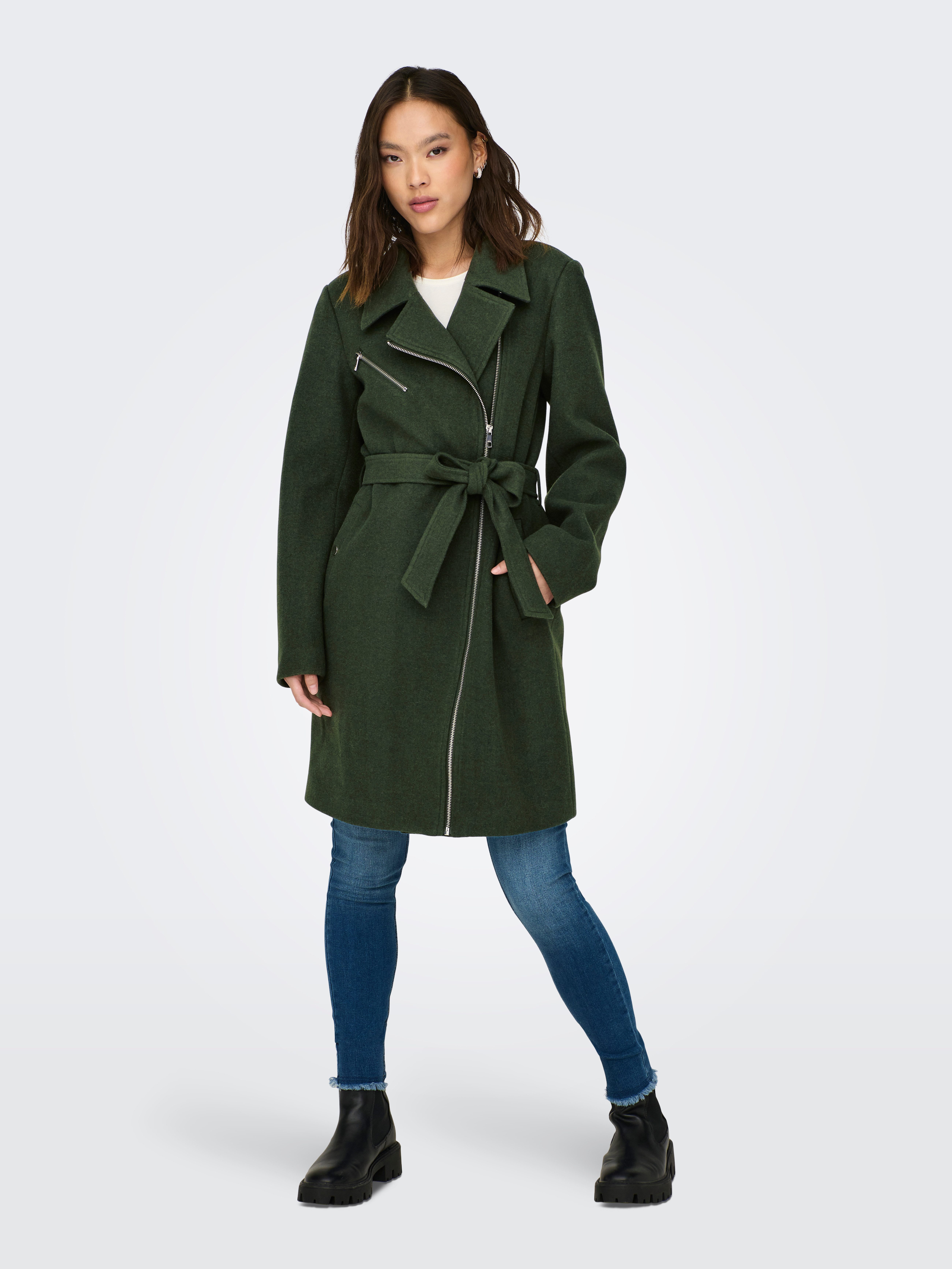 Only Korte jas ONLEMILY ZIP BIKER COAT OTW