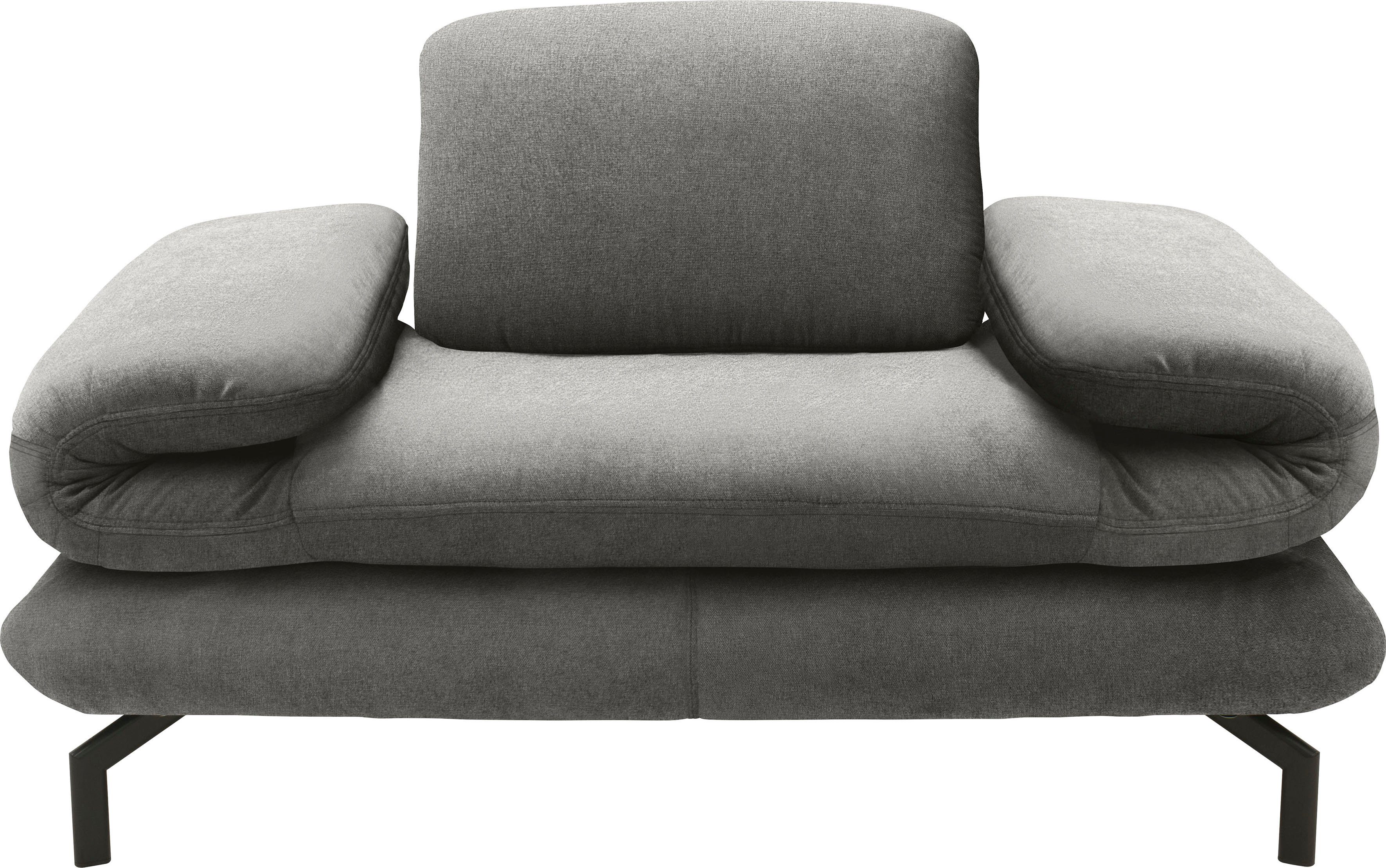 LOOKS BY WOLFGANG JOOP Fauteuil LOOKS XIII Loungestoel Naar keuze met verstelbare armleuning en hoofdeind fauteuils grijs