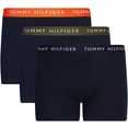 tommy hilfiger underwear trunk met logo op de tailleband (set, 3 stuks, set van 3) multicolor