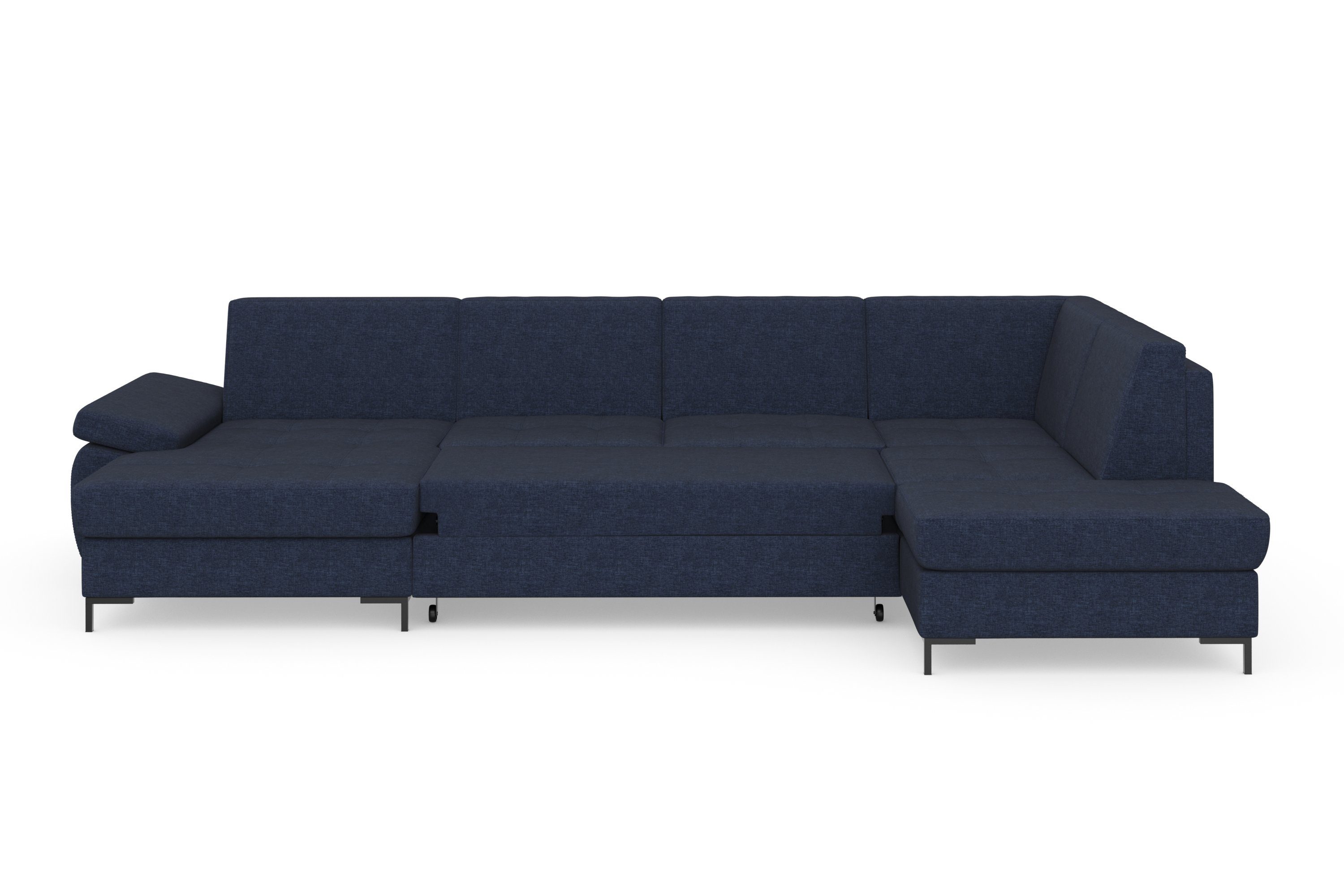 DOMO collection Zithoek Capelo, comfortabel, duidelijke lijnen kenmerken dit ontwerp, U-Vorm met verstelbare armleuningen, naar keuze met slaapfunctie, binnenvering
