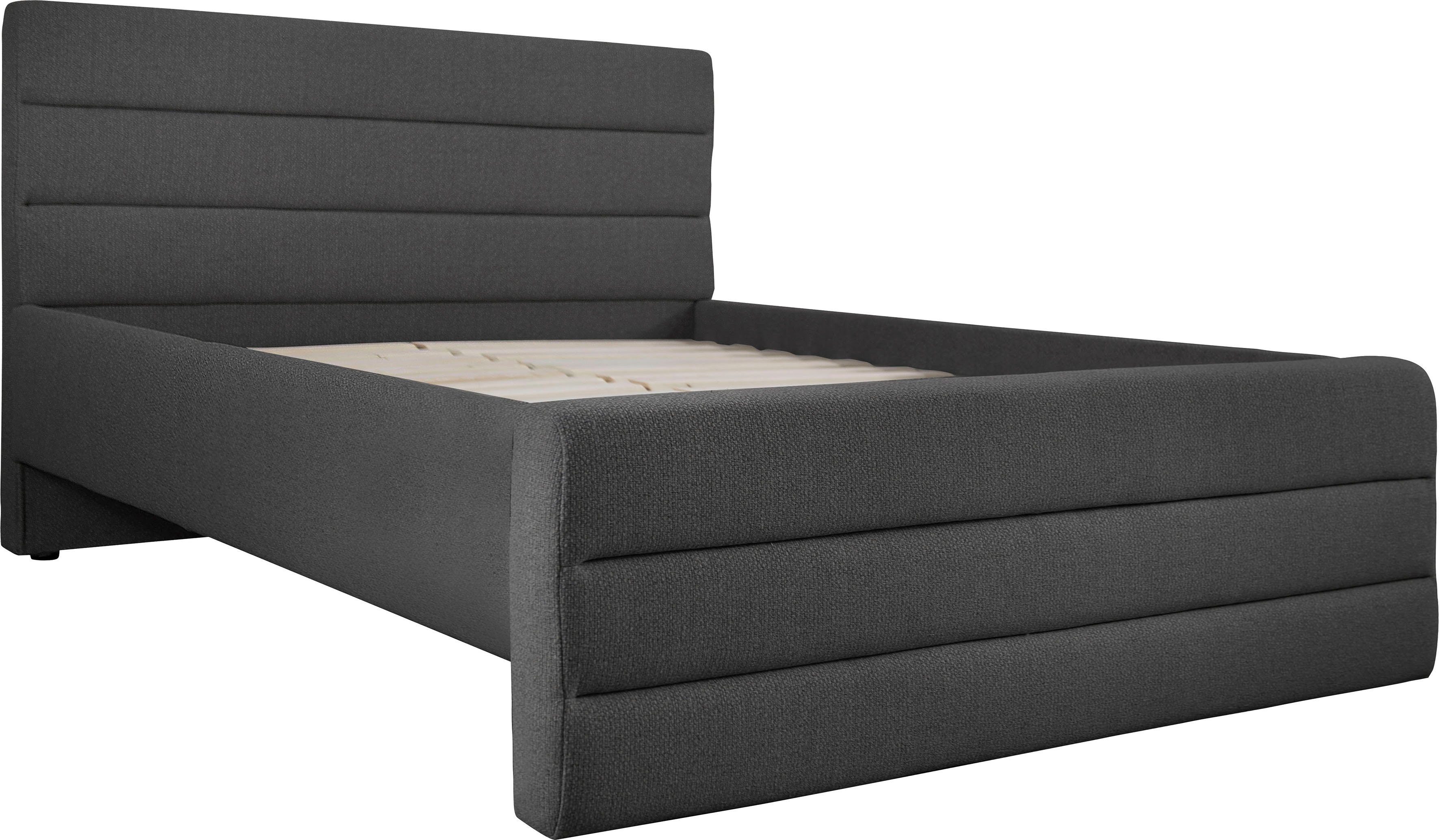 OTTO products Gestoffeerd bed Merrit Dwarsnaad in het hoofd- en voetbord, in 5 breedten, ook in 220 cm lang