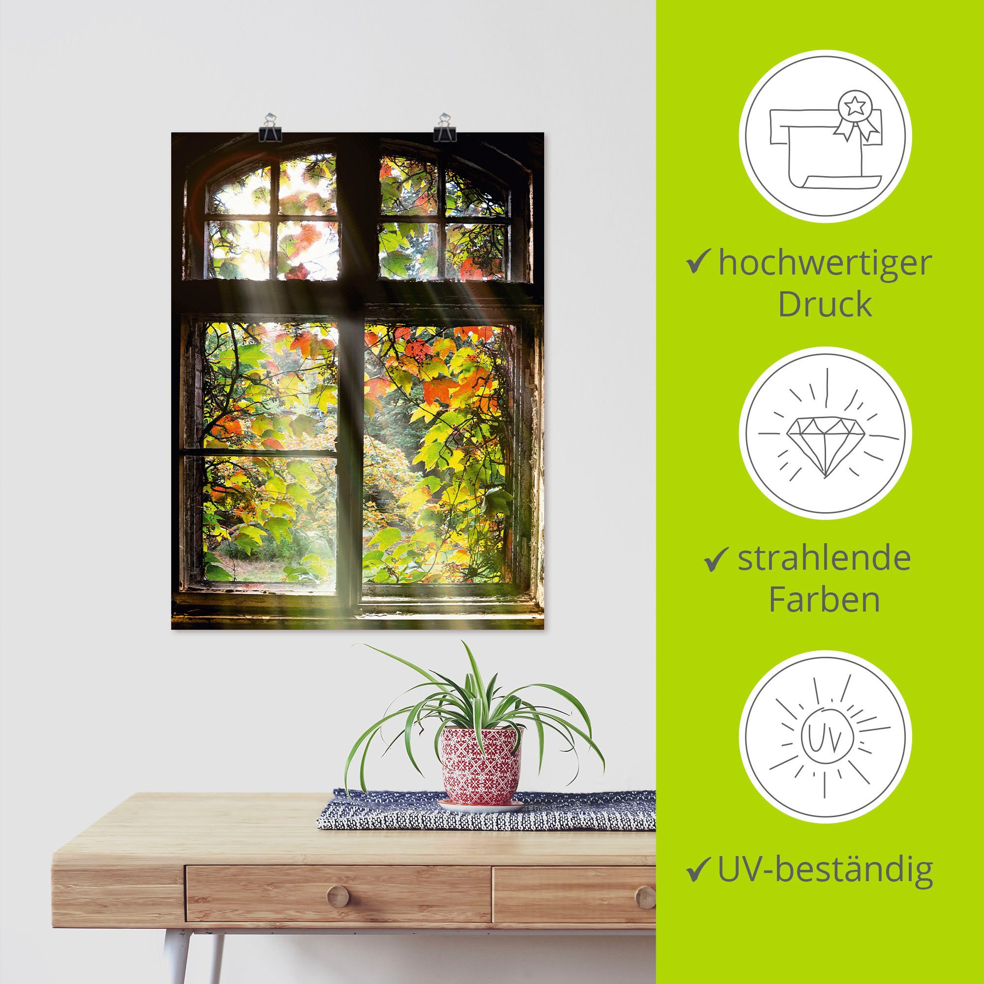Artland Artprint Oude bouw als artprint van aluminium, artprint voor buiten, artprint op linnen, poster, muursticker