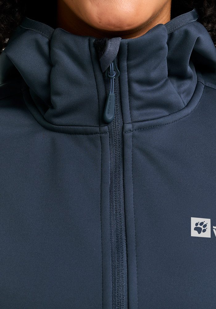 Jack Wolfskin Softshell-jack WINDHAIN HOODY W
