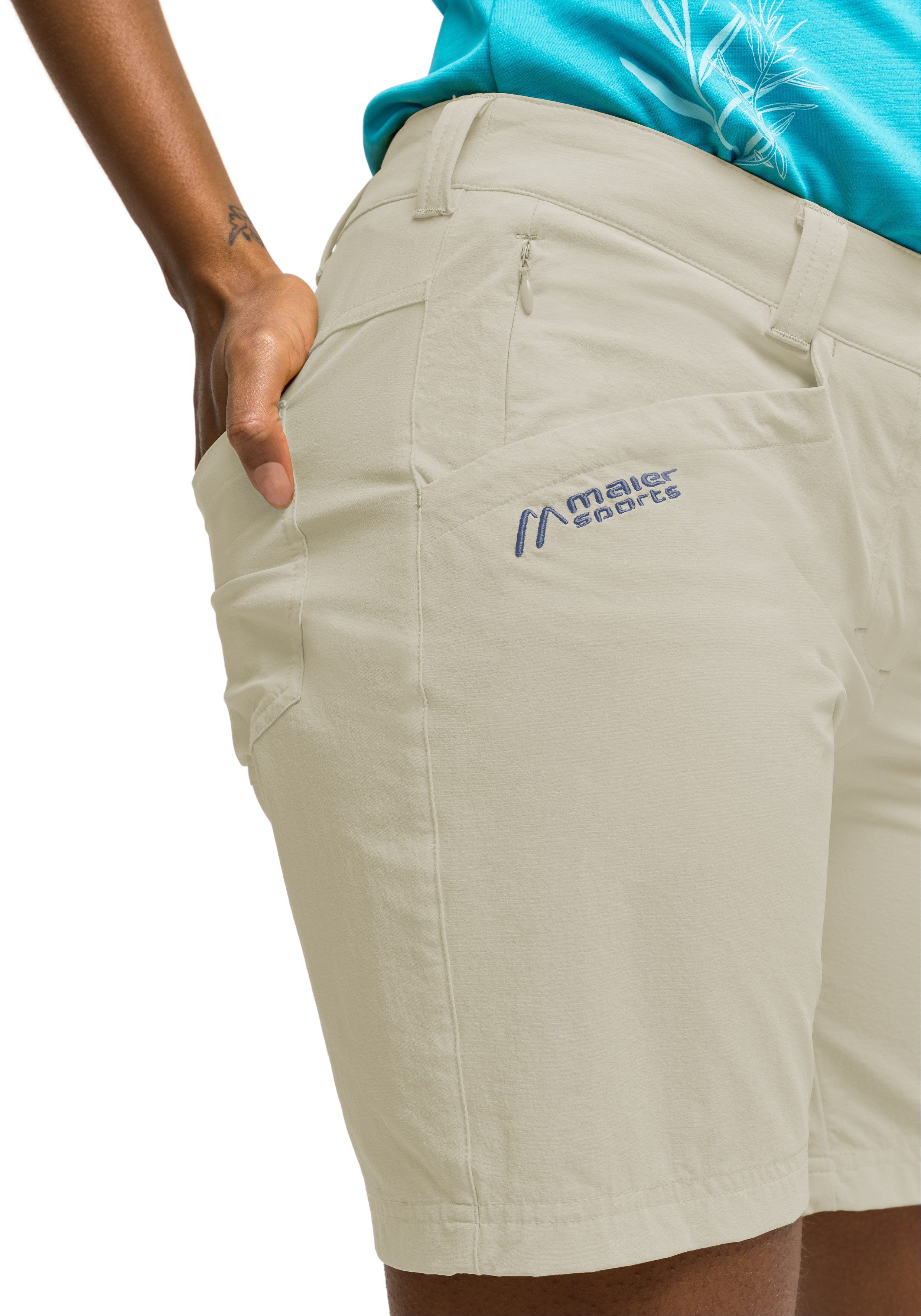 Maier Sports Functionele short Lulaka Shorts Dames shorts, korte wandelbroek, outdoorbroek met 4 zakken, regular fit