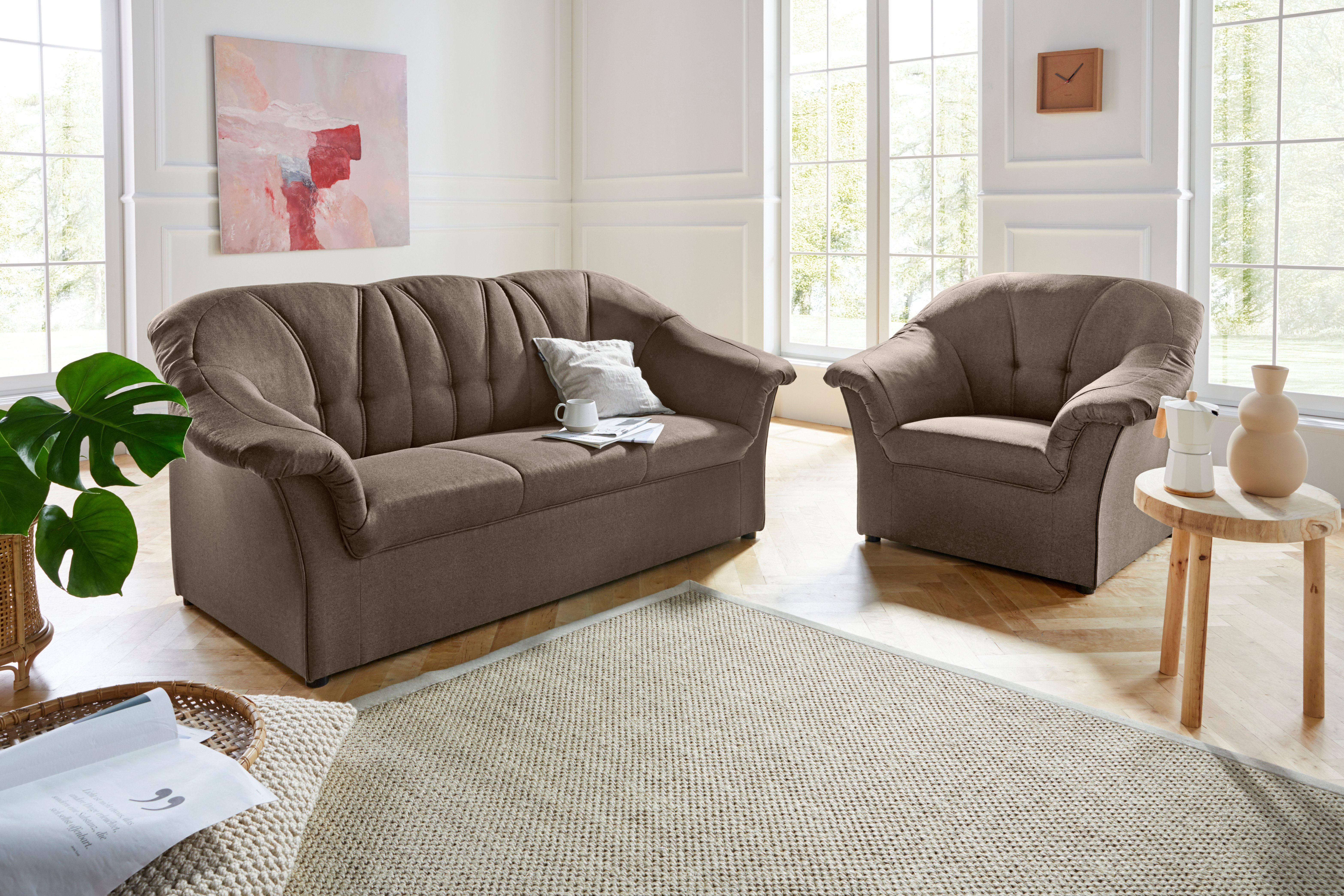 DOMO collection Zithoek Pegnitz Fauteuil en 3-zits (set)