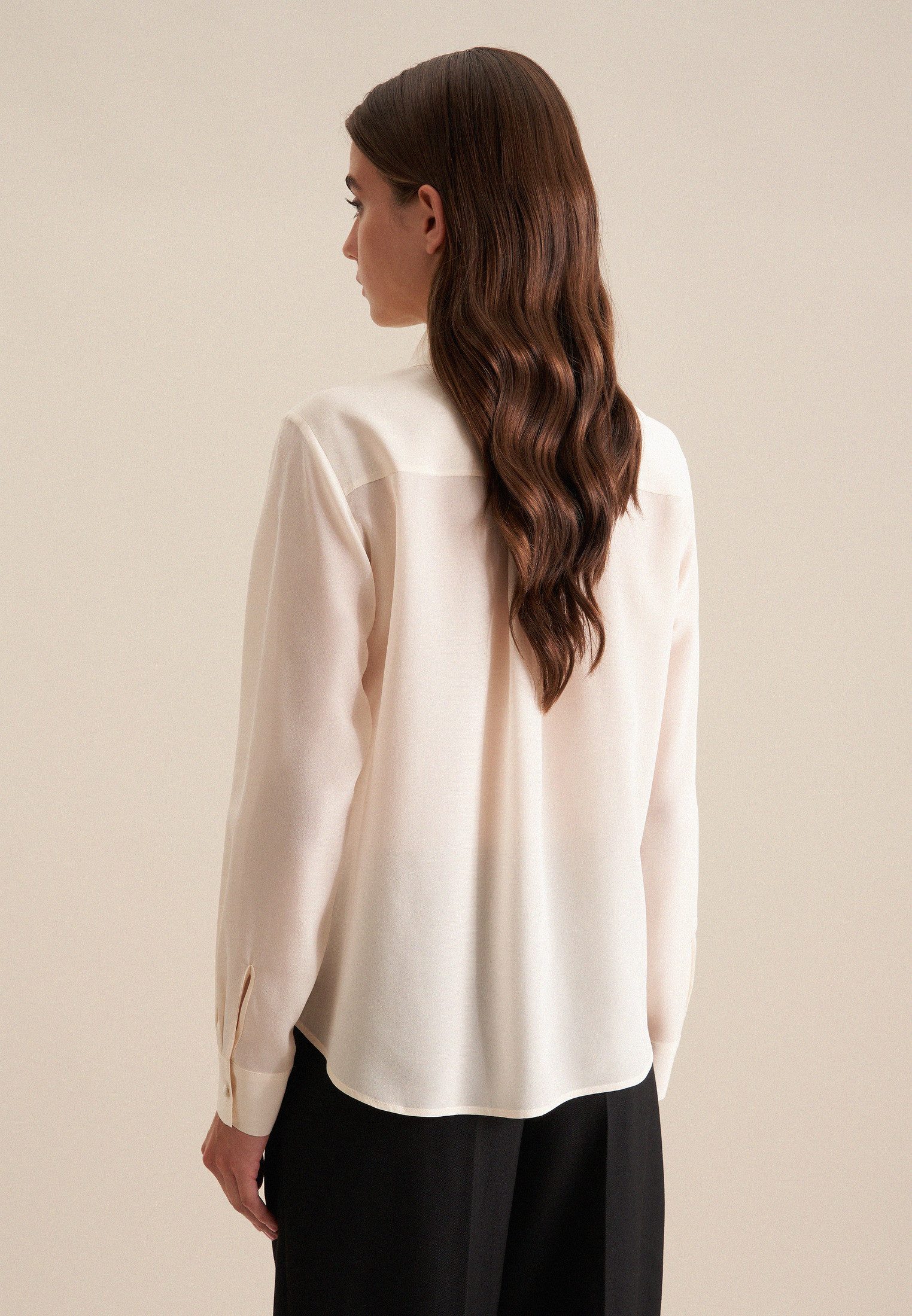 seidensticker Blouse met ruches Zwarte roos