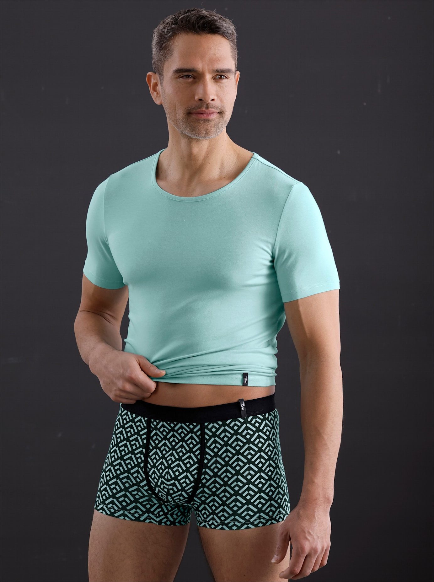 wäschepur Shirt voor eronder (2 stuks) heren onderhemden maat 8 multicolor