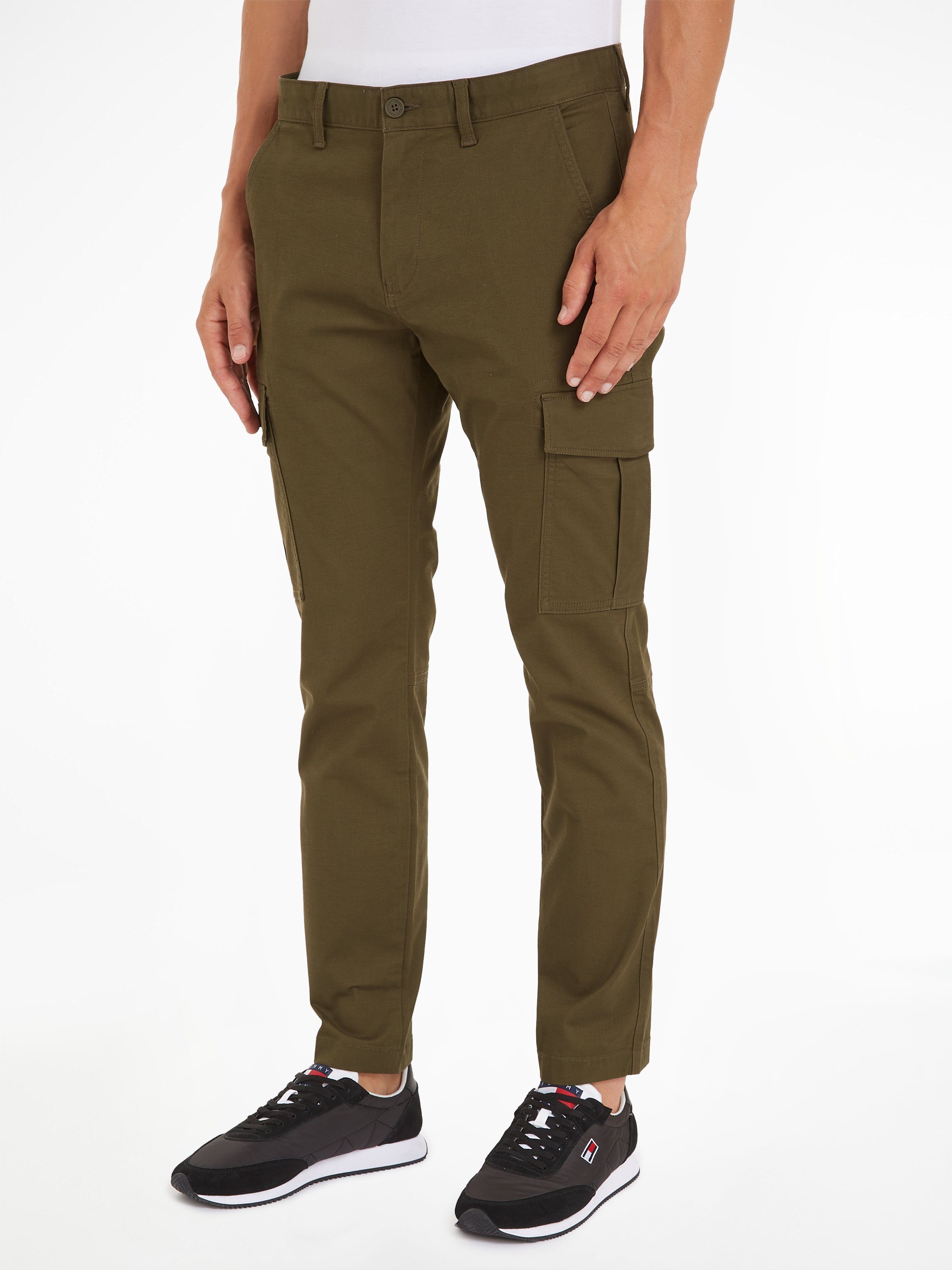 TOMMY JEANS Cargobroek TJM AUSTIN LIGHTWEIGHT CARGO heren cargobroeken maat 33 groen