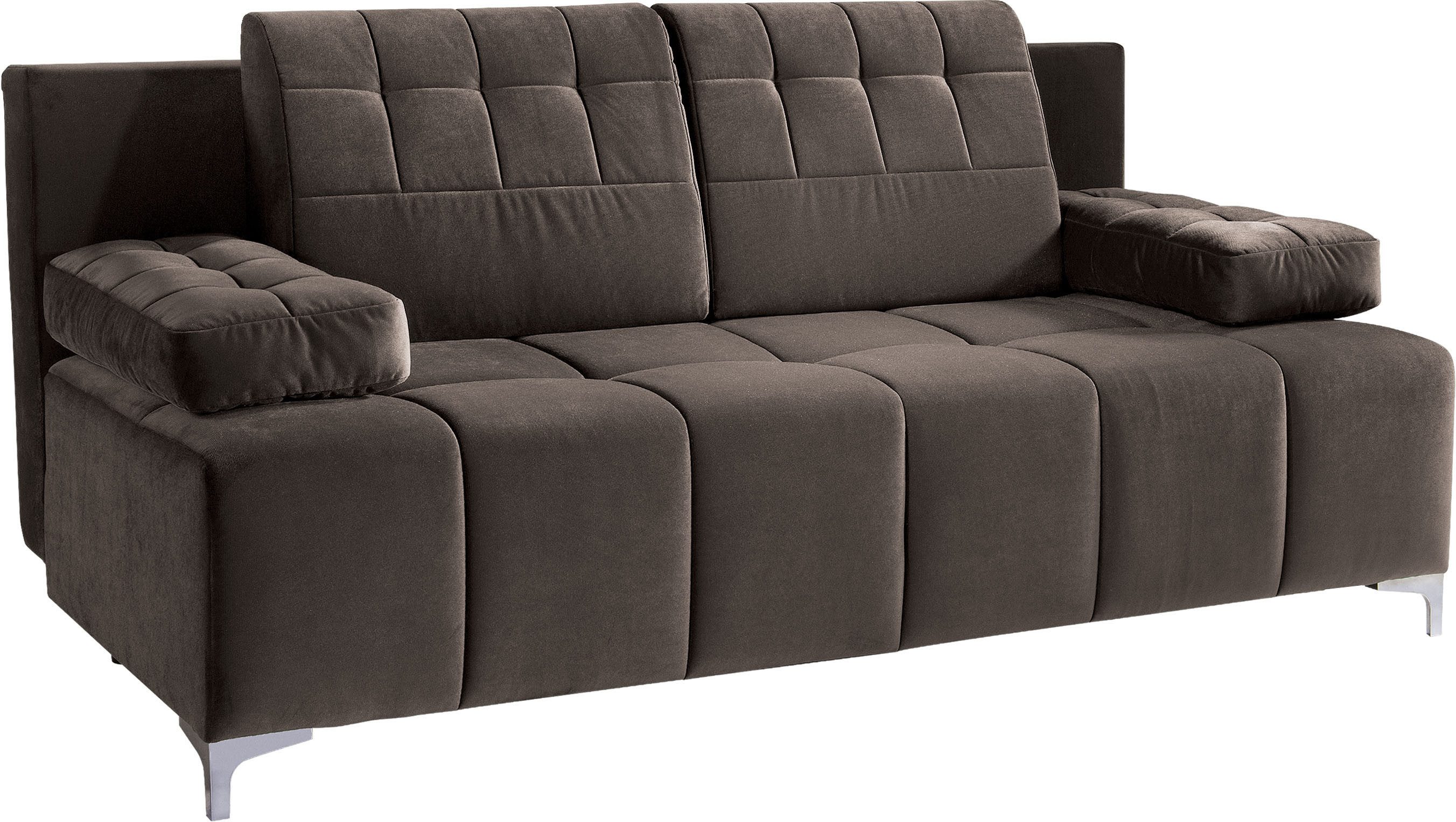 exxpo - sofa fashion 3-zitsbank Slaapbank met bedfunctie, opbergruimte, met veerkussen comfortabel, met hoogwaardige functionele beslag voor meer comfort
