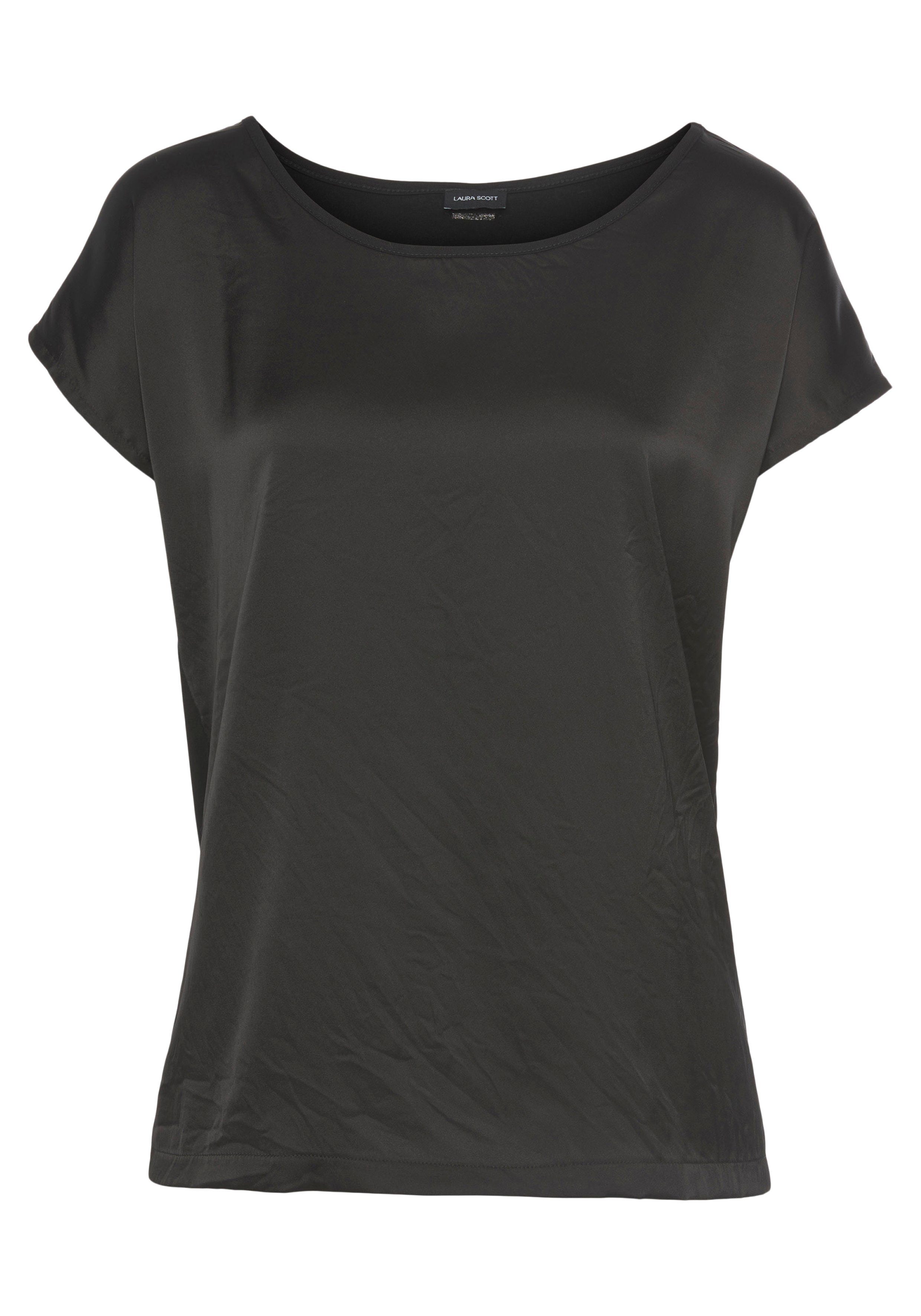 Laura Scott Shirtblouse van satijn en jersey