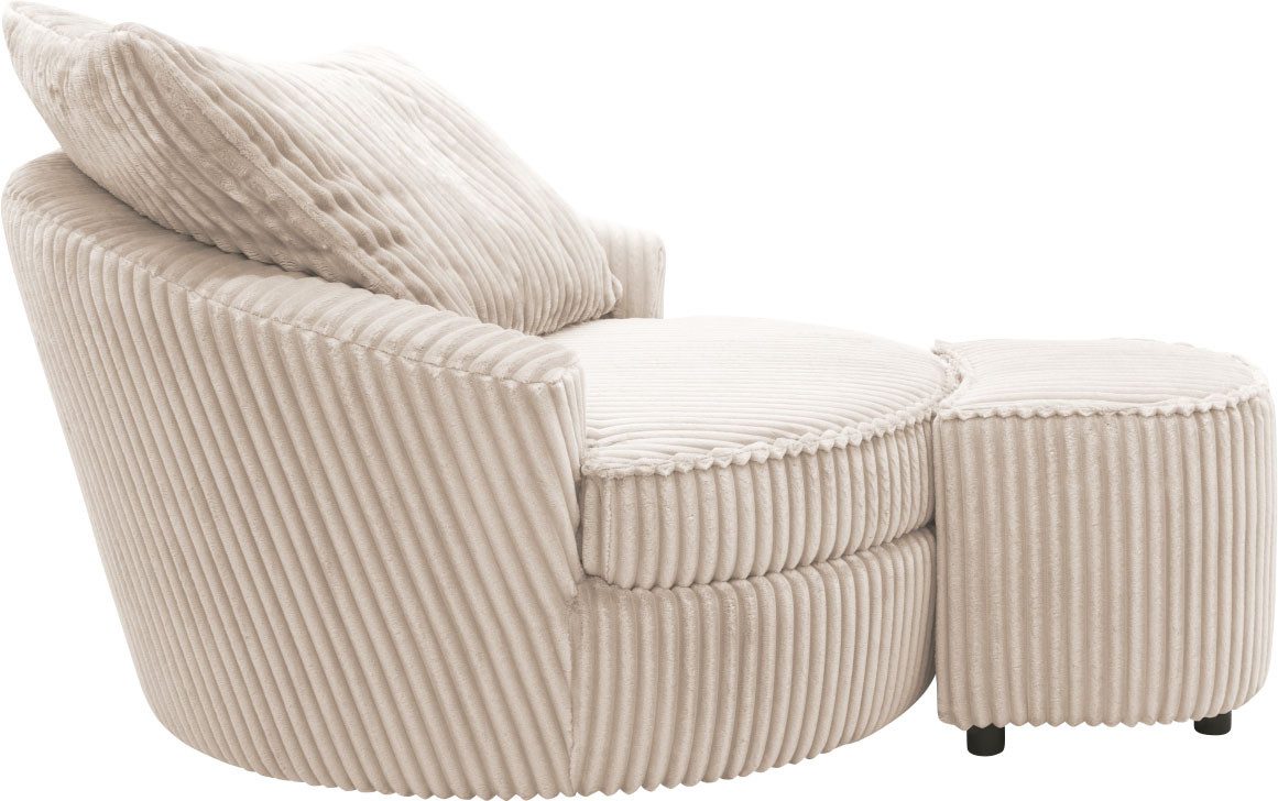 INOSIGN Hocker AMECA, poef, voetenbank 52 x 47 x 46 cm (BxDxH) (1 stuk)