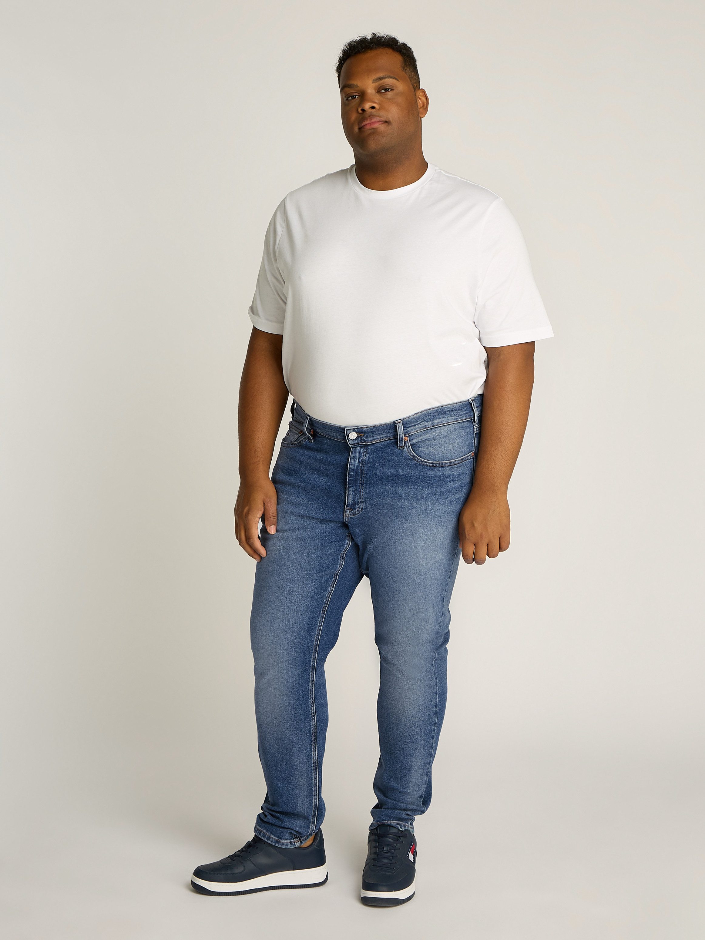 Tommy Jeans Plus Slim fit jeans in grote maten stoned wash look