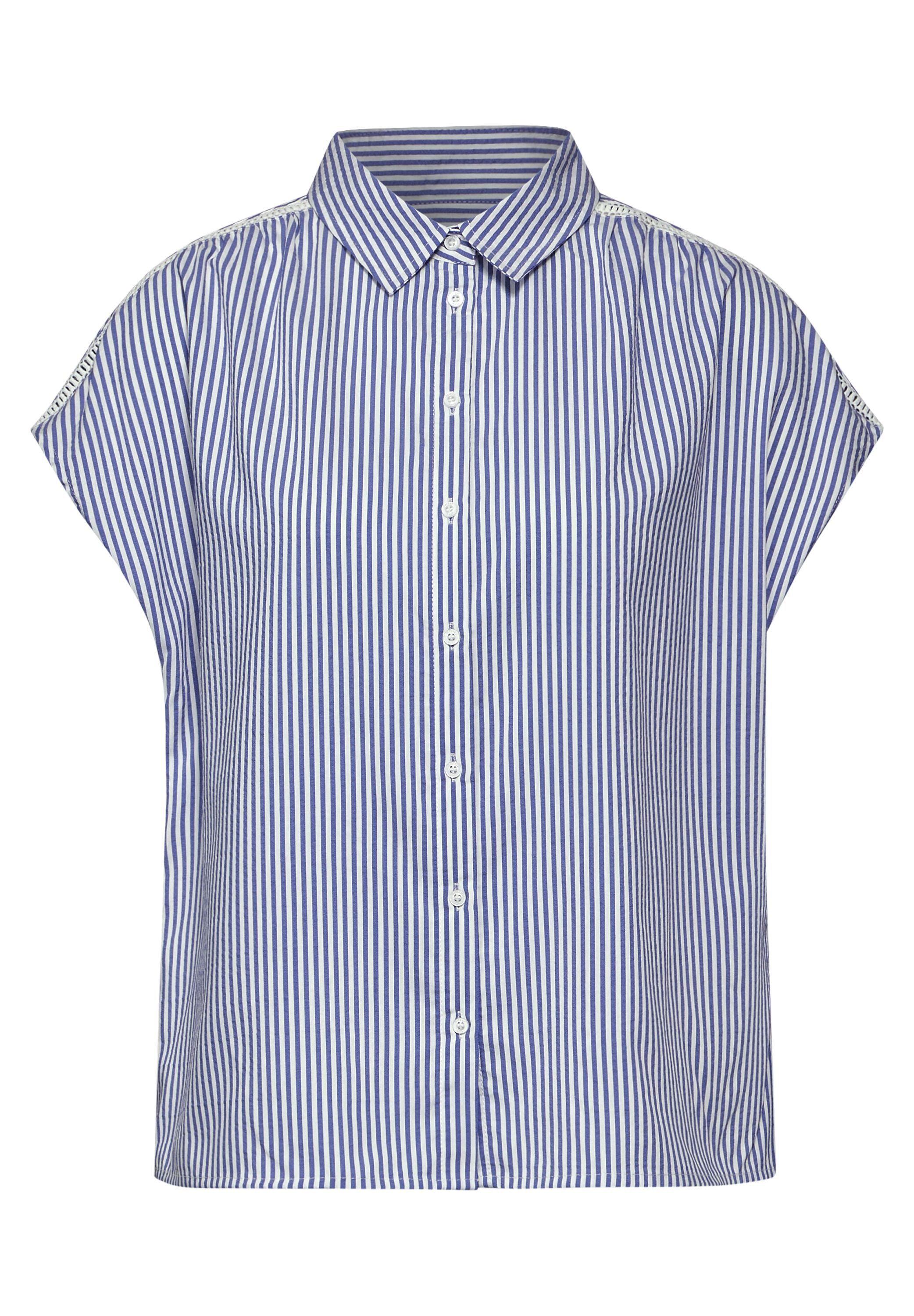 STREET ONE Overhemdblouse met seersucker strepen