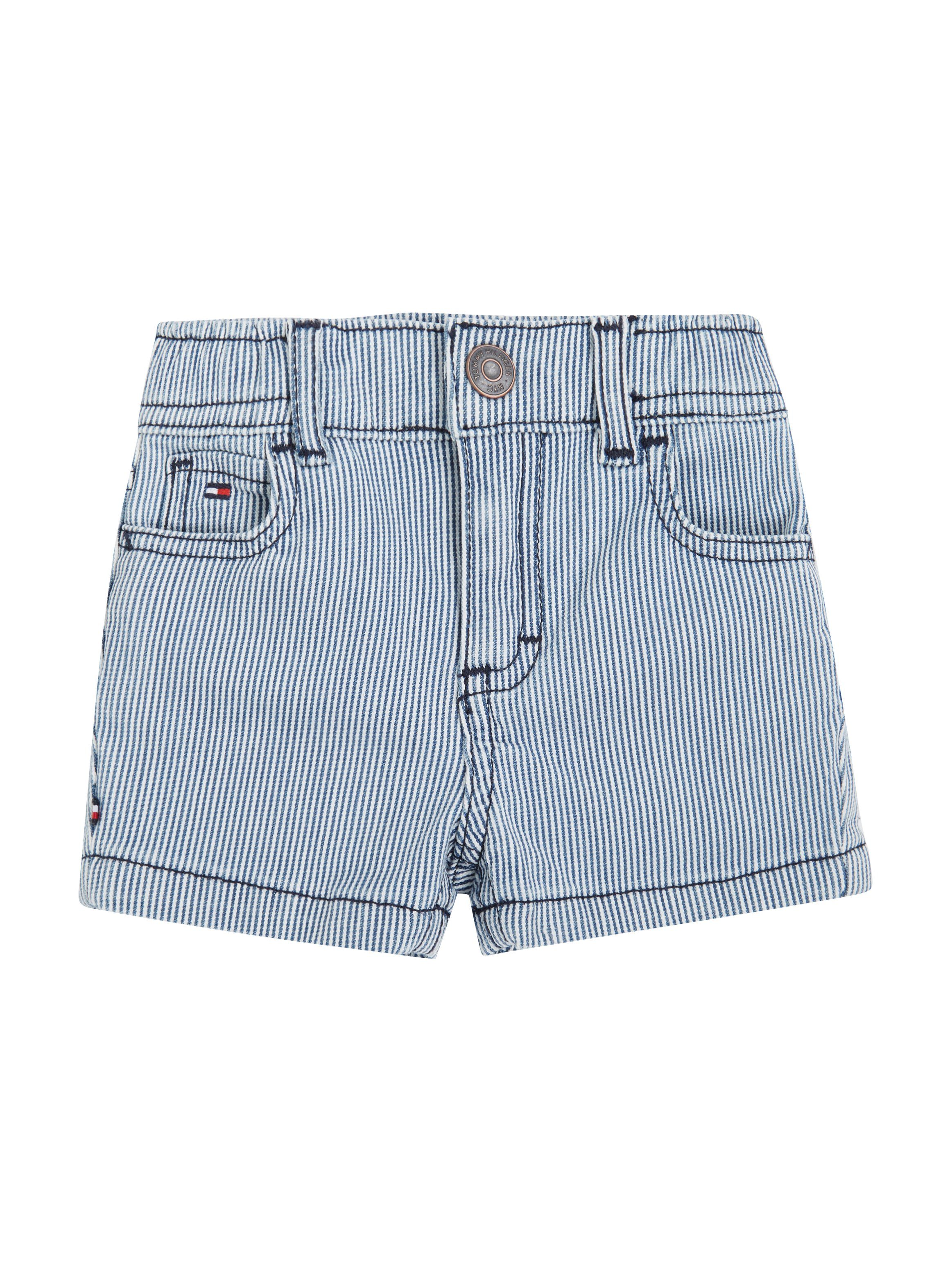 Tommy Hilfiger Jeansshort BABY STRIPED DENIM SHORTS