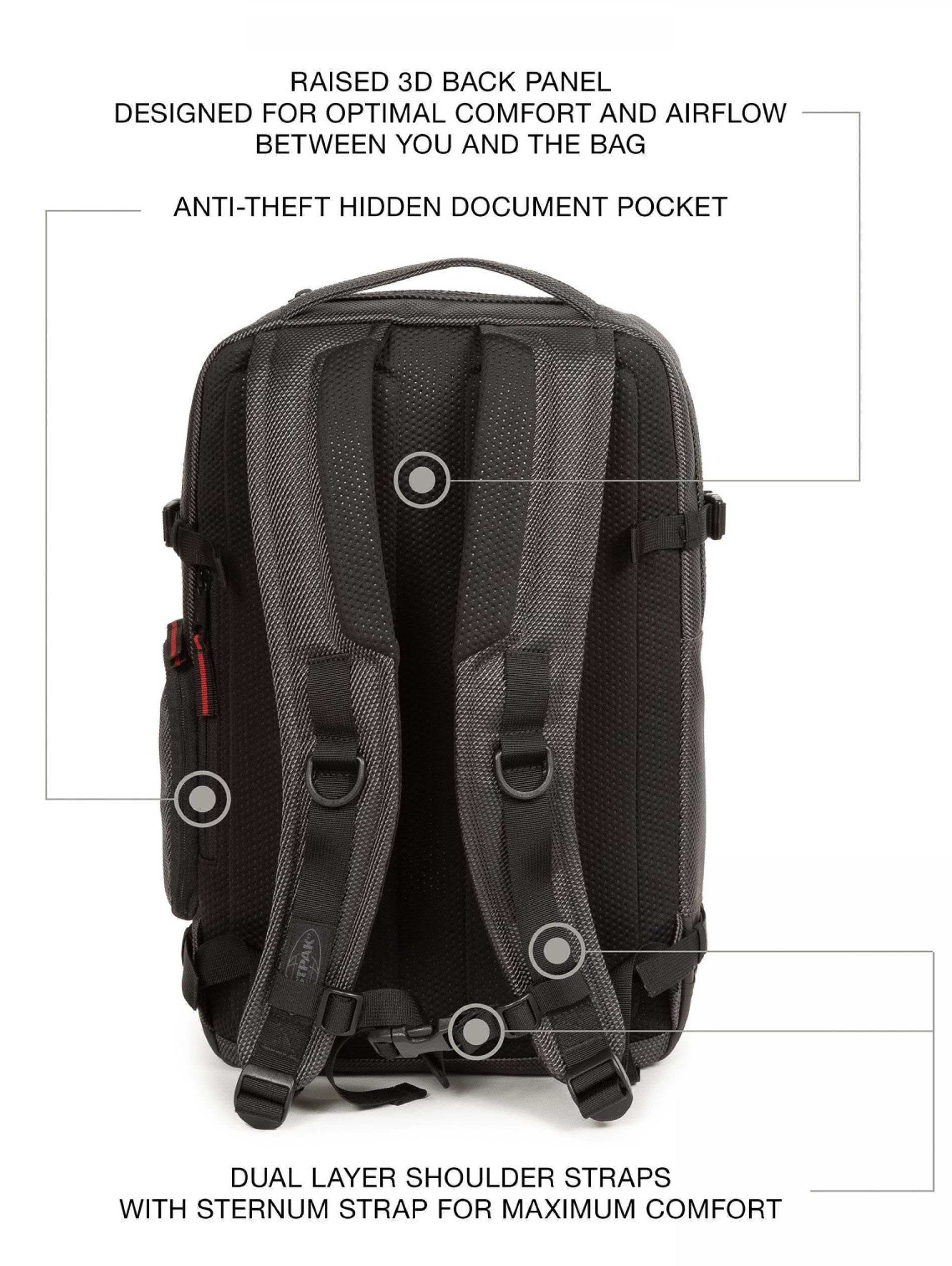 Eastpak Laptoprugzak TECUM M bevat gerecycled materiaal (global recycled standard)