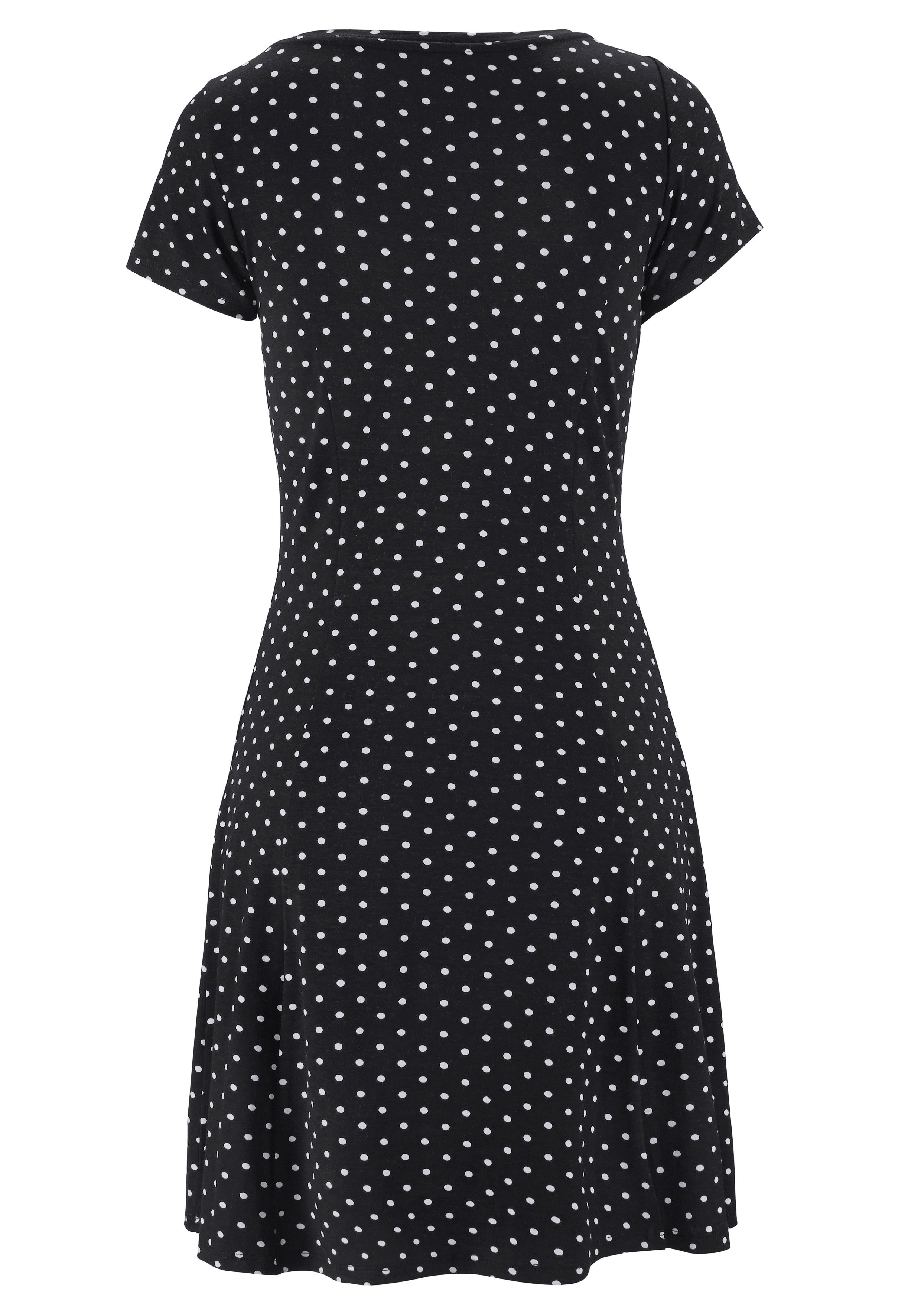 Beachtime Zomerjurk met stippenprint van jersey, t-shirtjurk, strandjurk