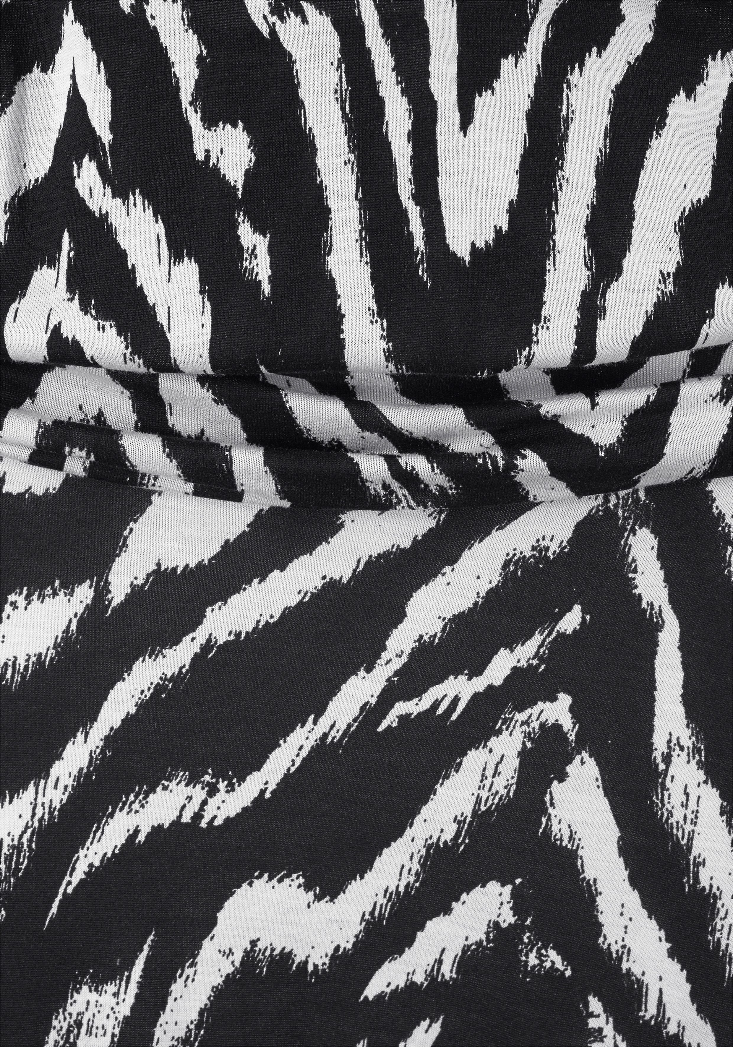 Beachtime Strandjurk met animalprint en verstelbare bandjes, kort zomerjurk
