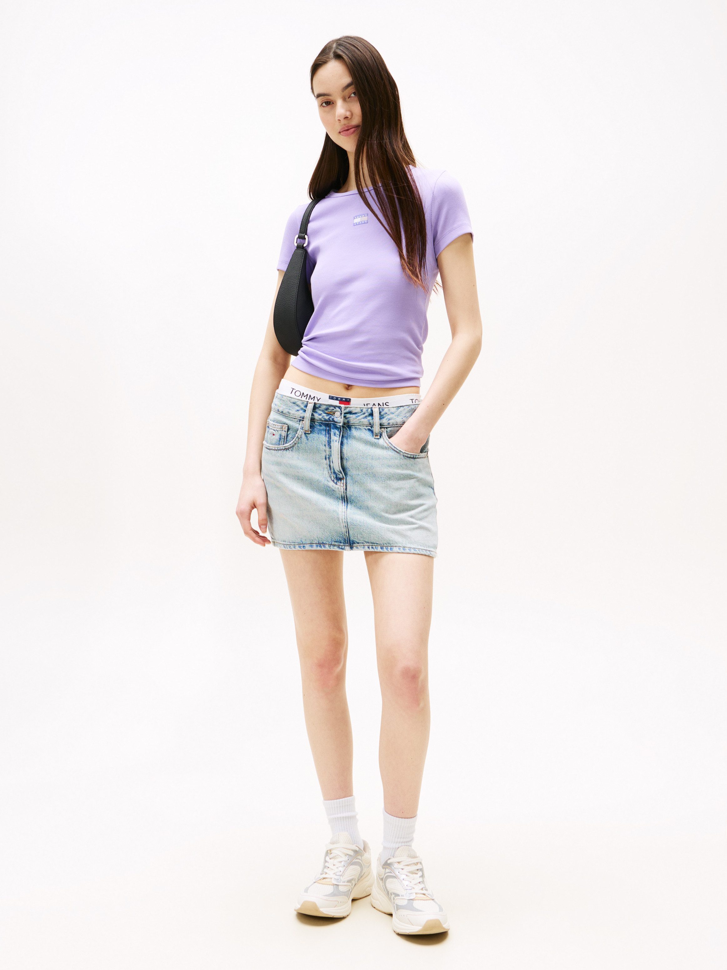 TOMMY JEANS T-shirt TJW SLIM BADGE RIB TEE