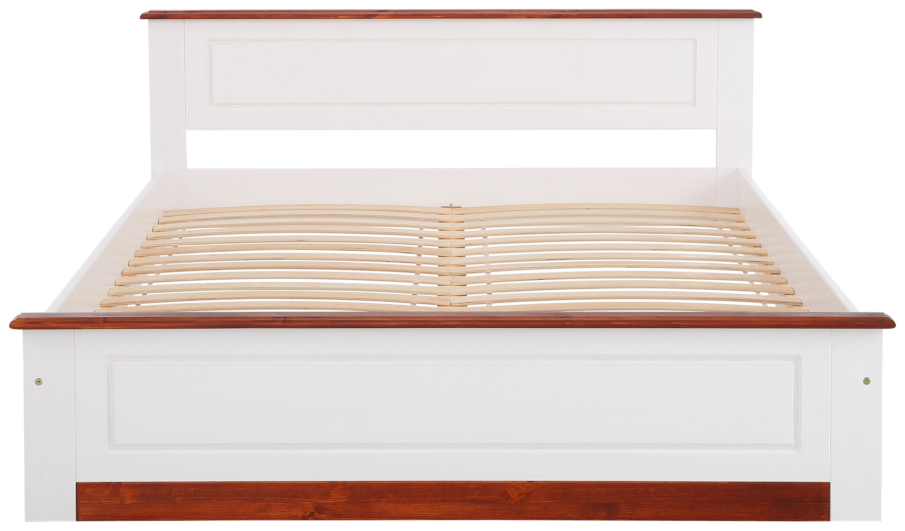 Home affaire Massief houten ledikant Madrid, landelijke stijl, hoge belasting! van fsc®-gecertificeerd grenen, inclusief lattenbodem, cassette-look