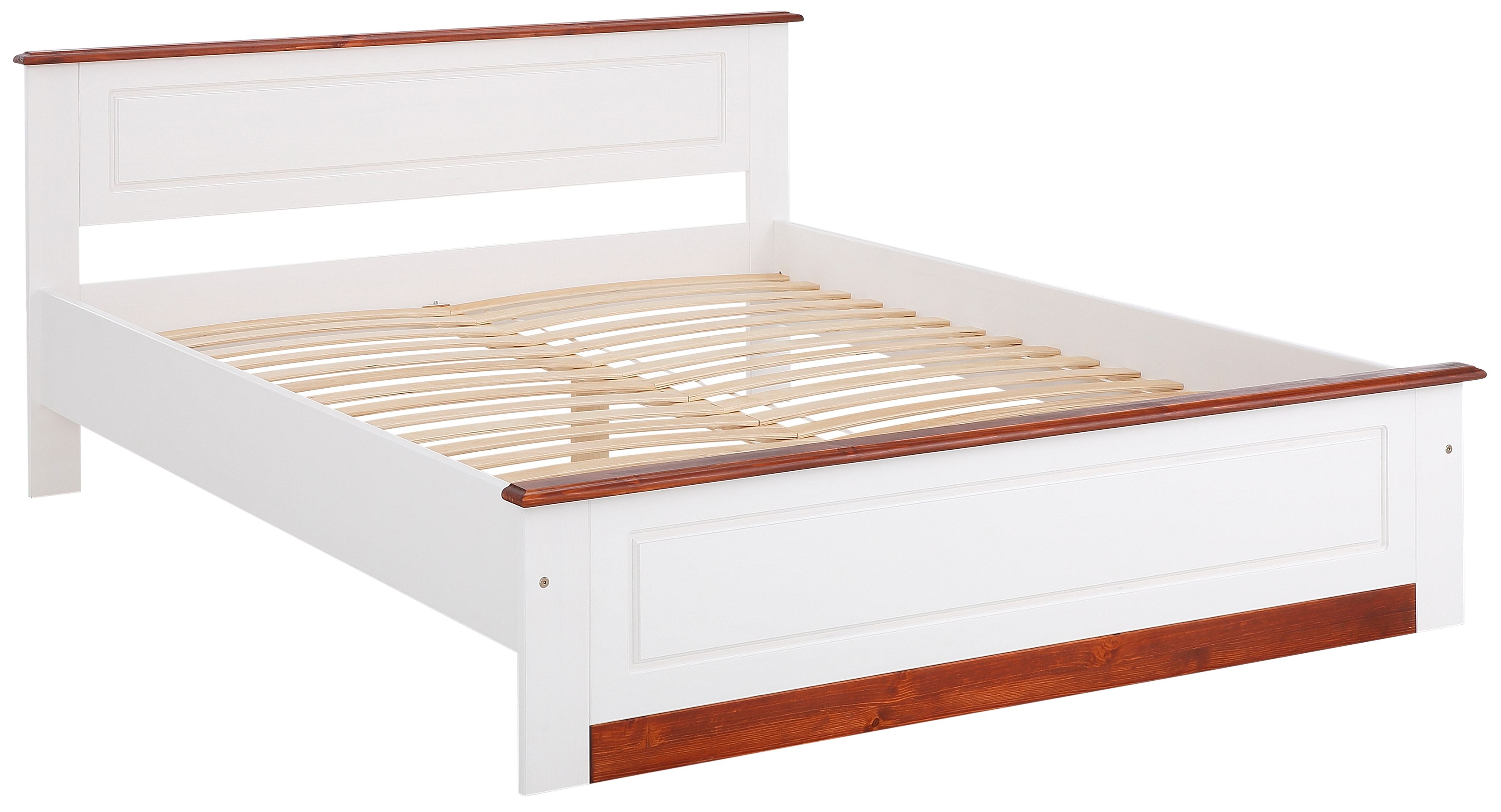 Home affaire Massief houten ledikant Madrid, landelijke stijl, hoge belasting! van fsc®-gecertificeerd grenen, inclusief lattenbodem, cassette-look