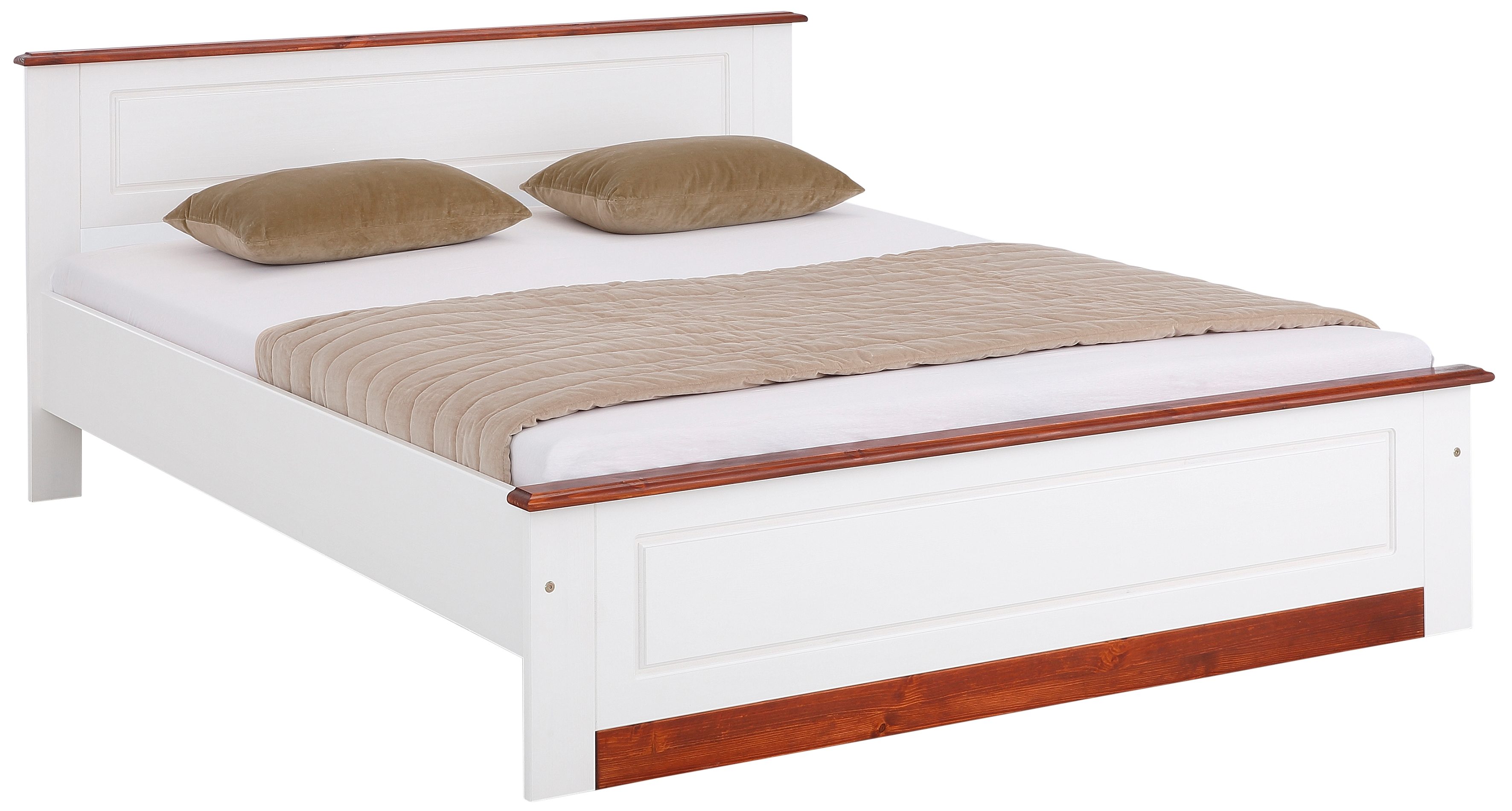 Home affaire Massief houten ledikant Madrid, landelijke stijl, hoge belasting! van fsc®-gecertificeerd grenen, inclusief lattenbodem, cassette-look