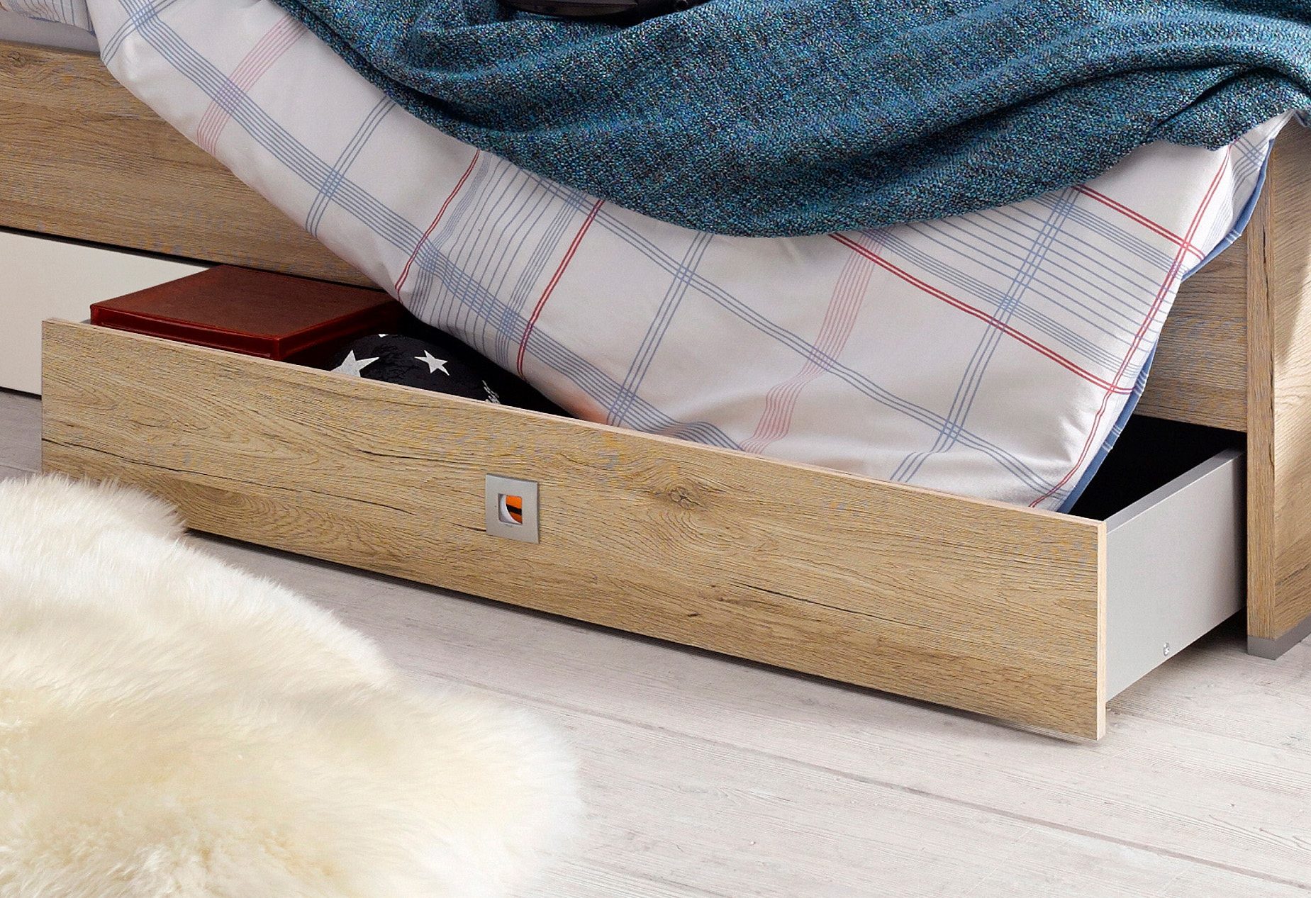 Wimex Lade Joker 2-delig, voor extra opbergruimte onder het bed toebehoren voor kinderbedden bruin