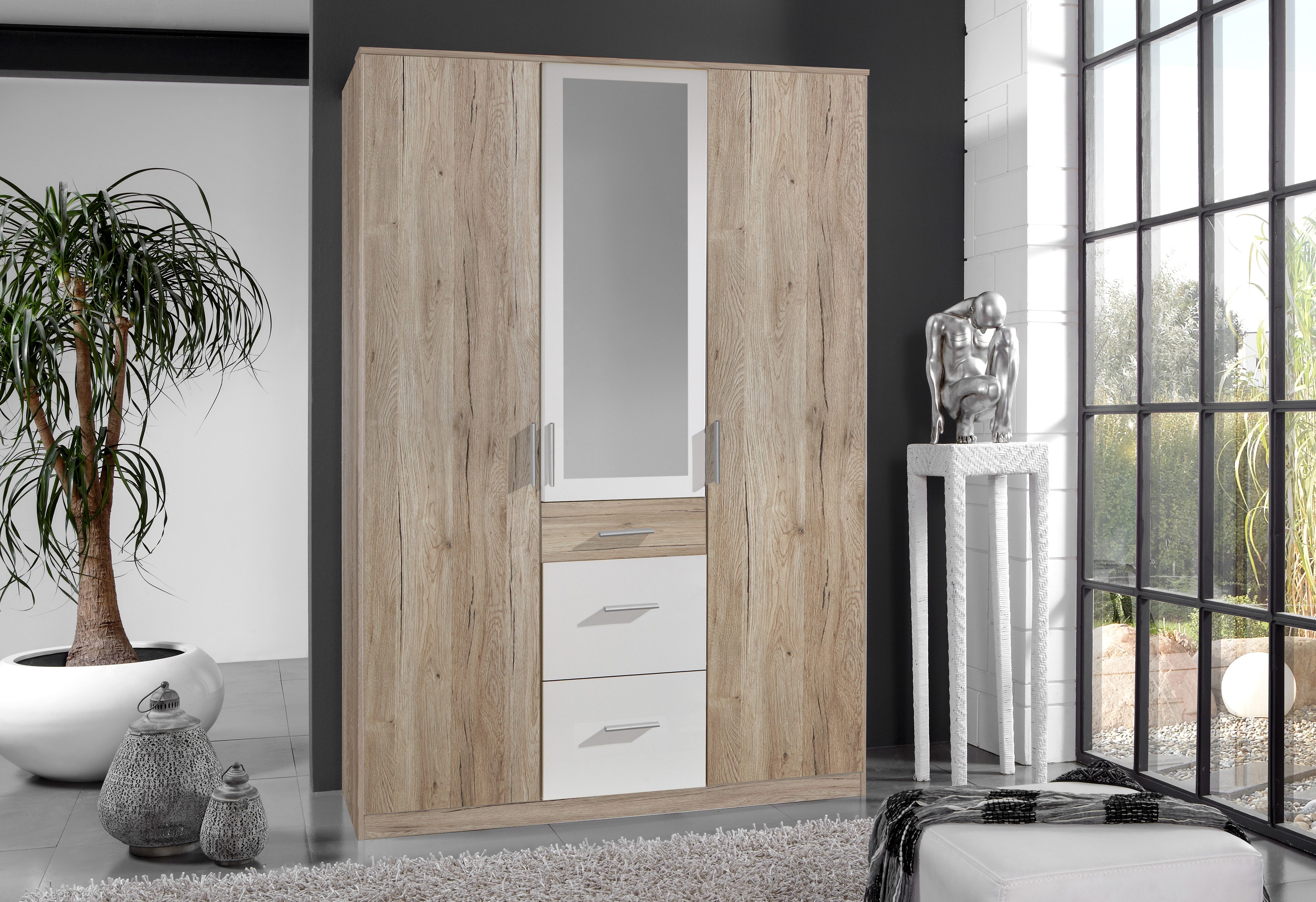 Wimex Kledingkast Joker optioneel met spiegel kledingkasten maat 199 cm bruin