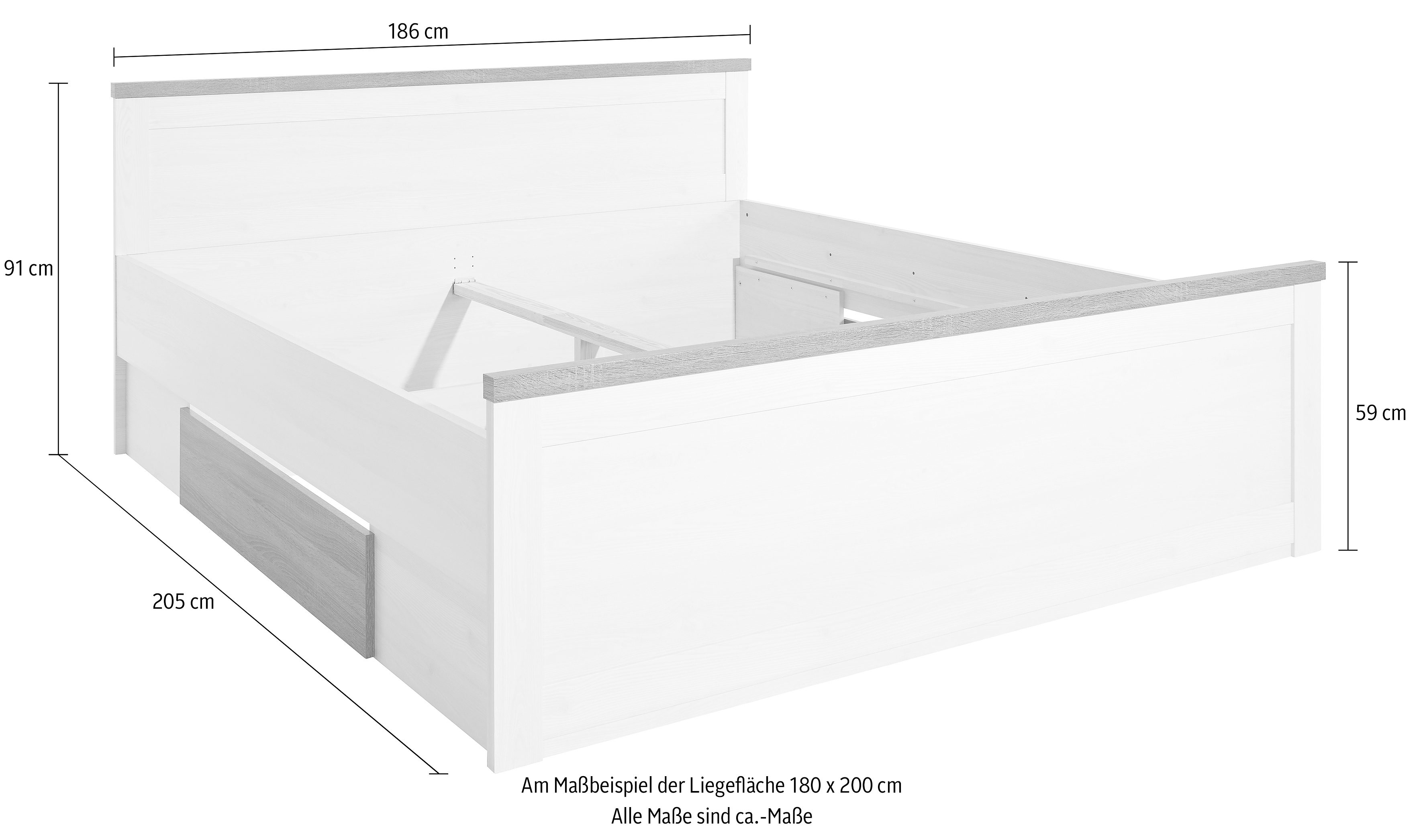 Schlafkontor Bed Luca inclusief lade