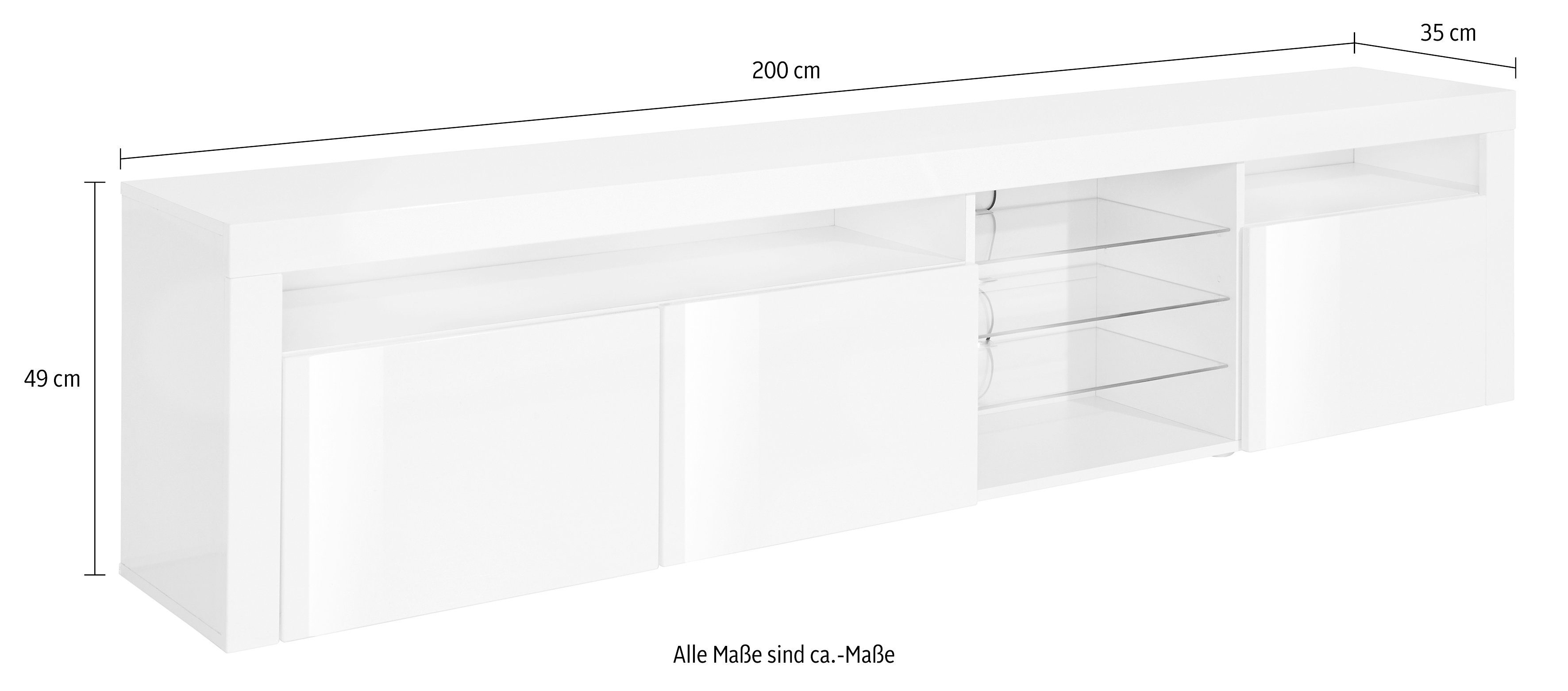 borchardt Möbel Tv-meubel Santa Fe Breedte 200 cm