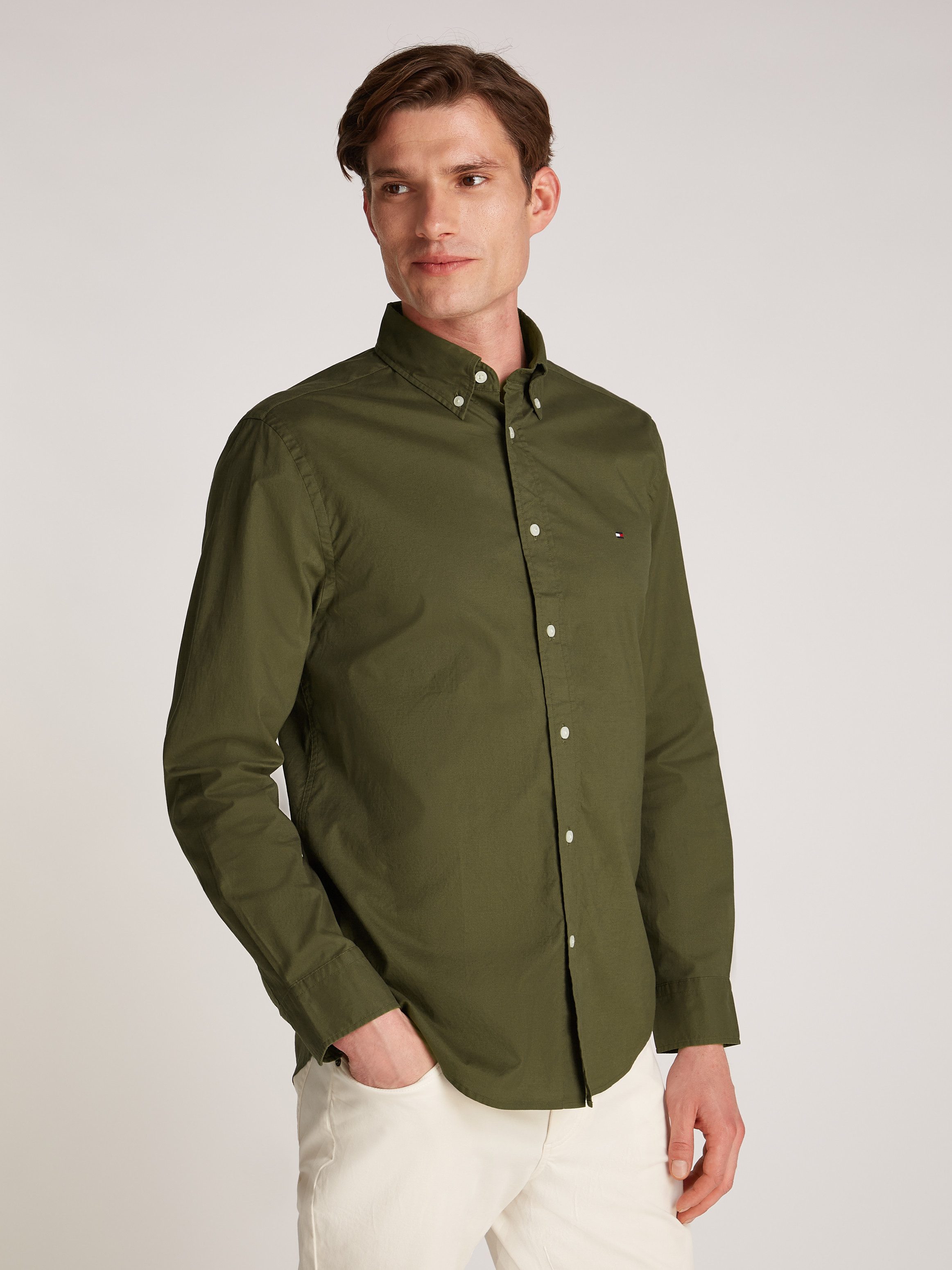 Tommy Hilfiger Businessoverhemd FLEX POPLIN SOLID RF SHIRT 1