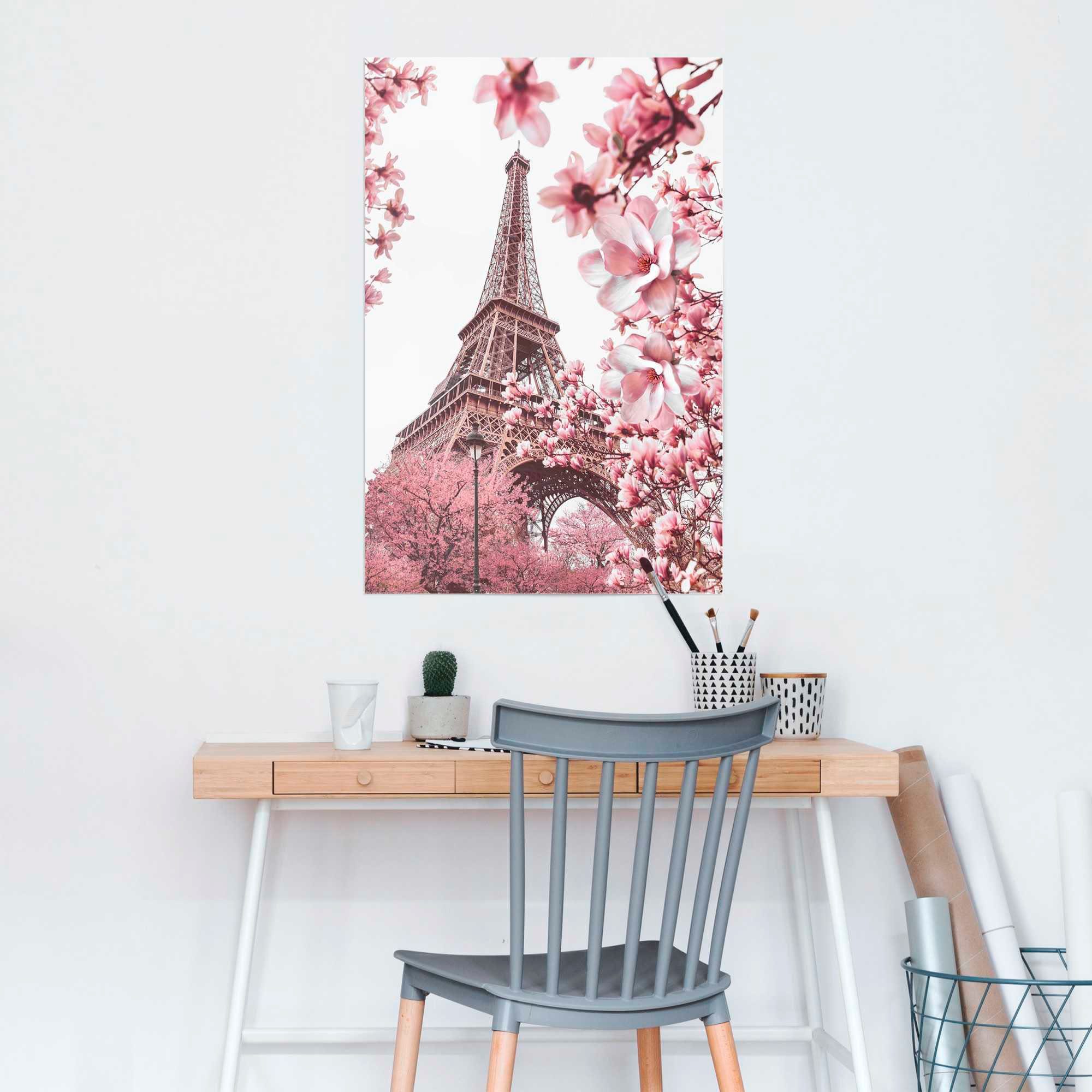 Reinders! Poster Parijs in roze