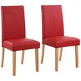 home affaire stoel stuhlparade (set, 2 stuks) rood