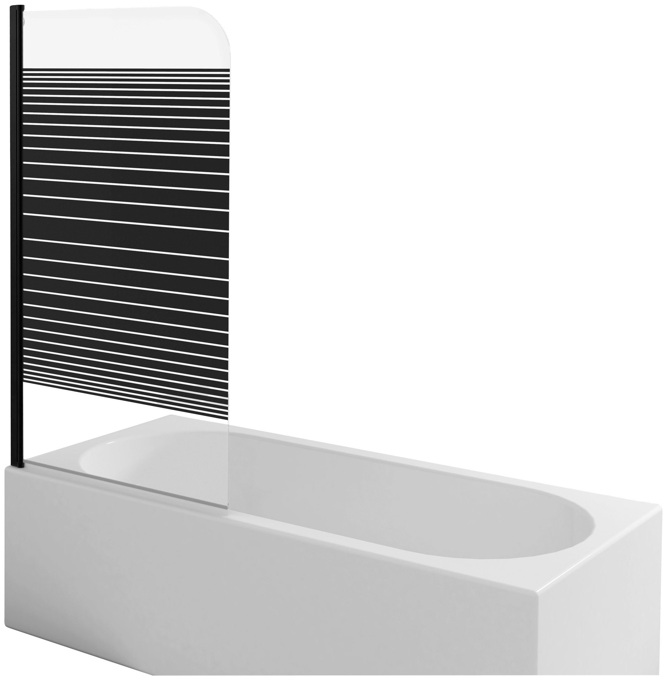 Marwell Badscherm White stripes met bescherming tegen inkijk, 75 cm (1-delig)