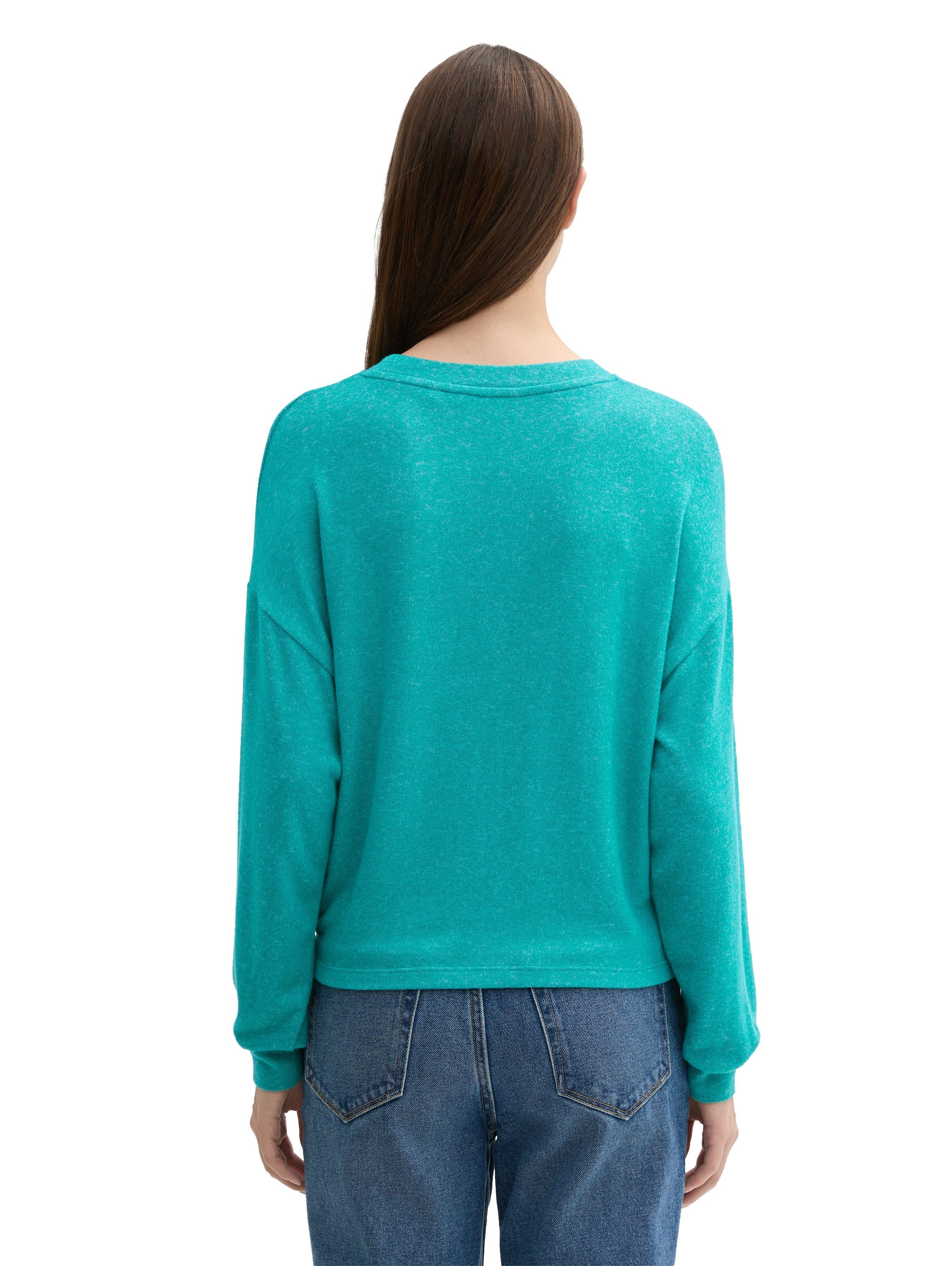 Tom Tailor Denim Shirt met lange mouwen met knoopdetail opzij