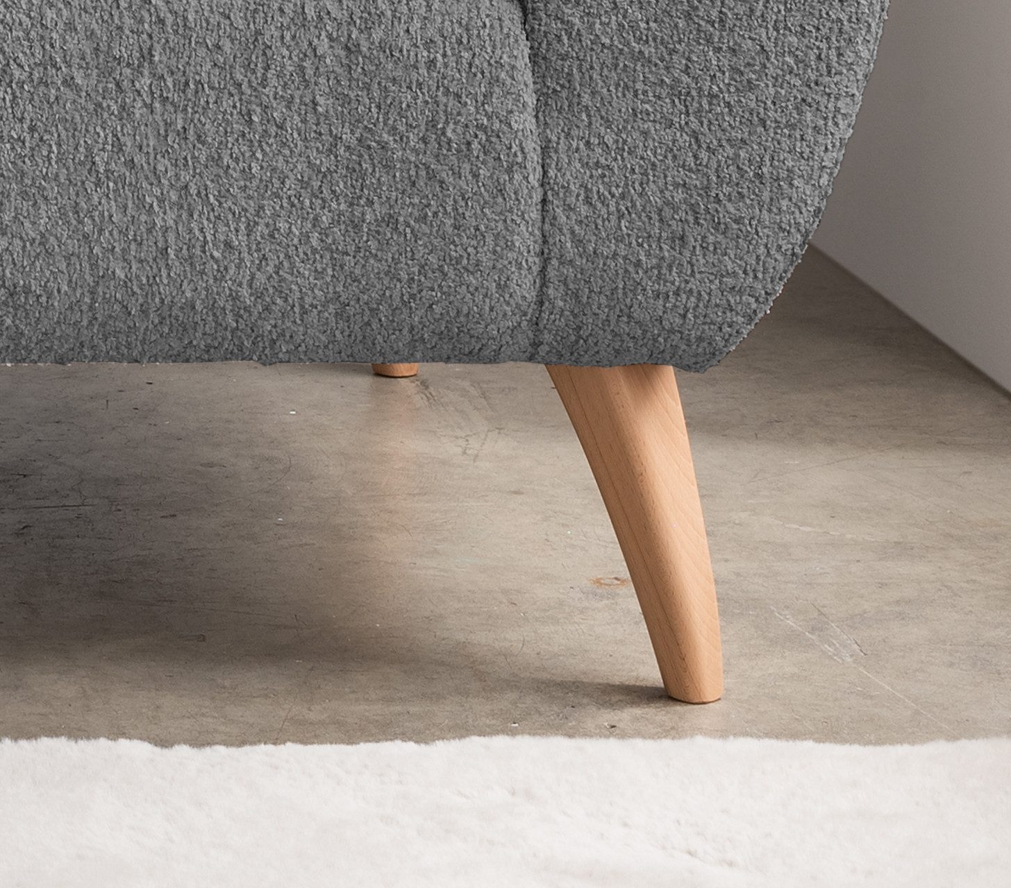 INOSIGN 3-zitsbank twee verschillende pootkleuren naar keuze