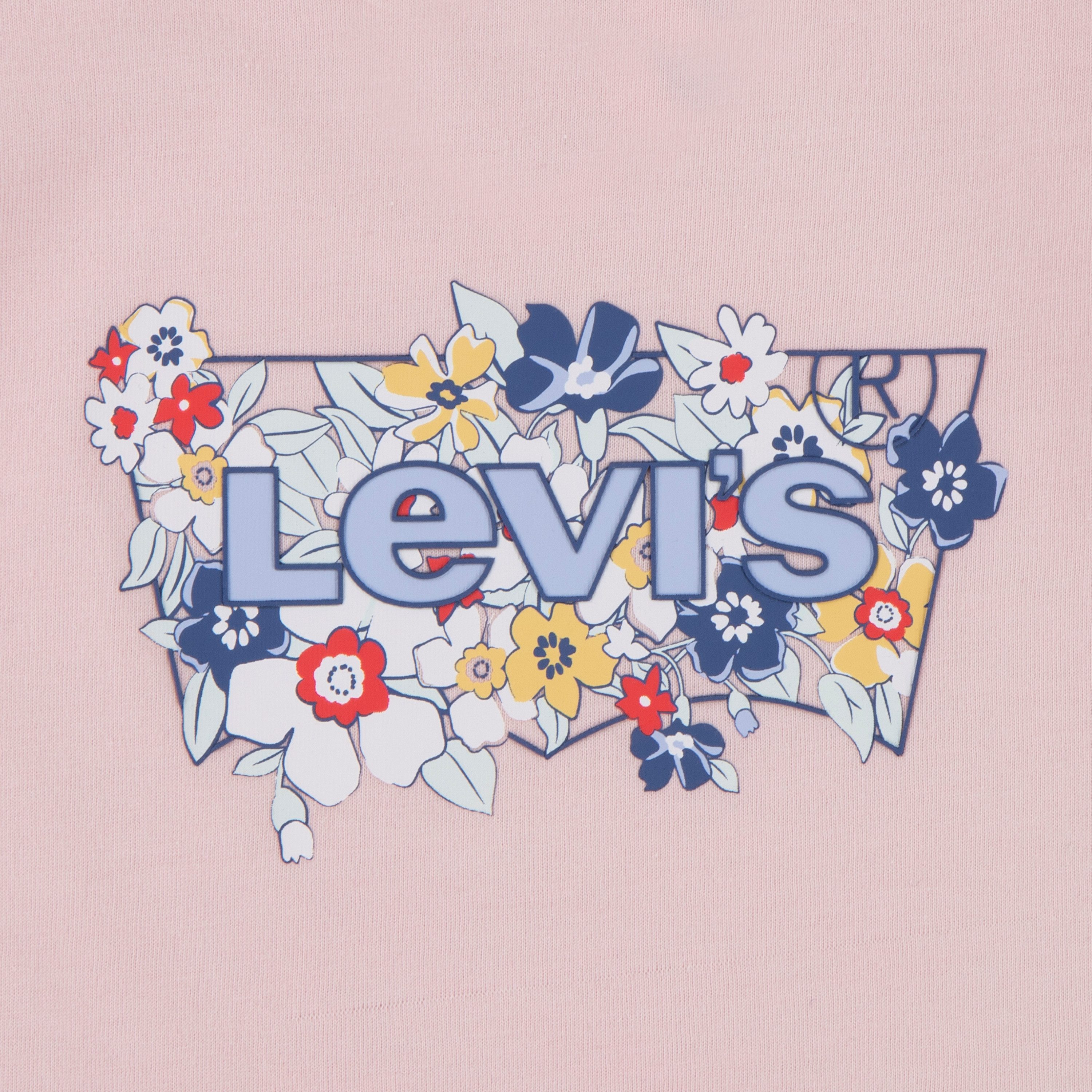 Levi's Kidswear Shirt broek haarband set LVG RUFFLE SHLDR TOP & PANT SE
