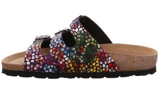 Rohde Slippers Alba , zomerschoenen, slippers, pantoffels met kleurrijke print, g-breedte = breed