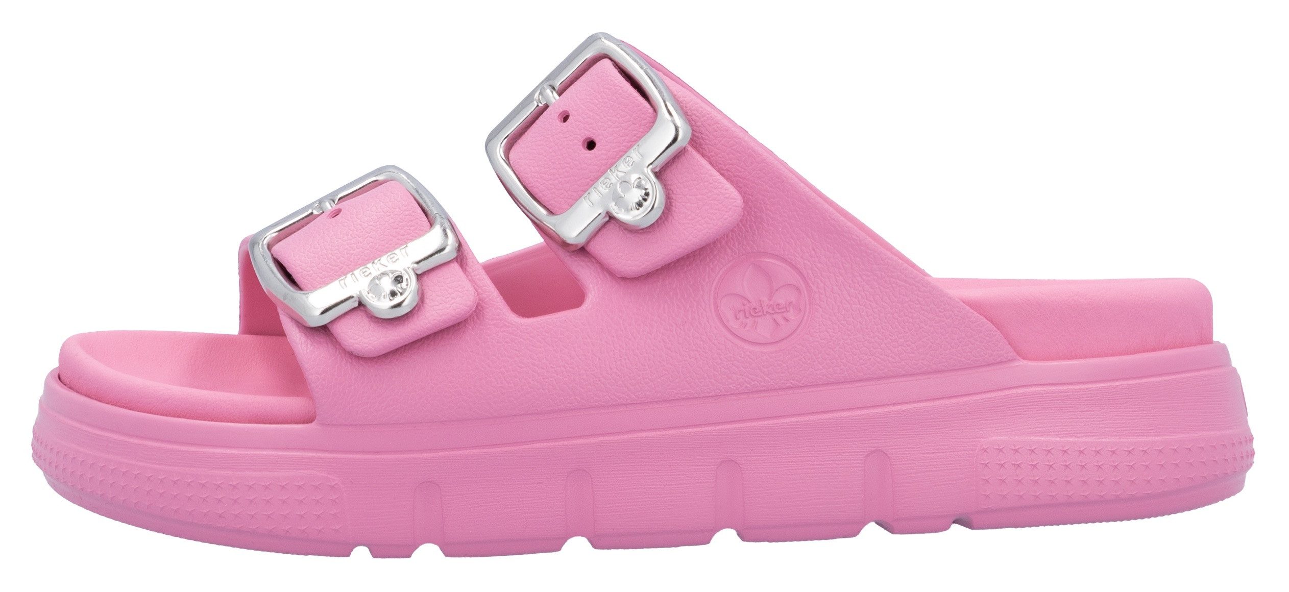 Rieker Slippers , plateau, zomerschoen, slippers in breedte g (=wijd)