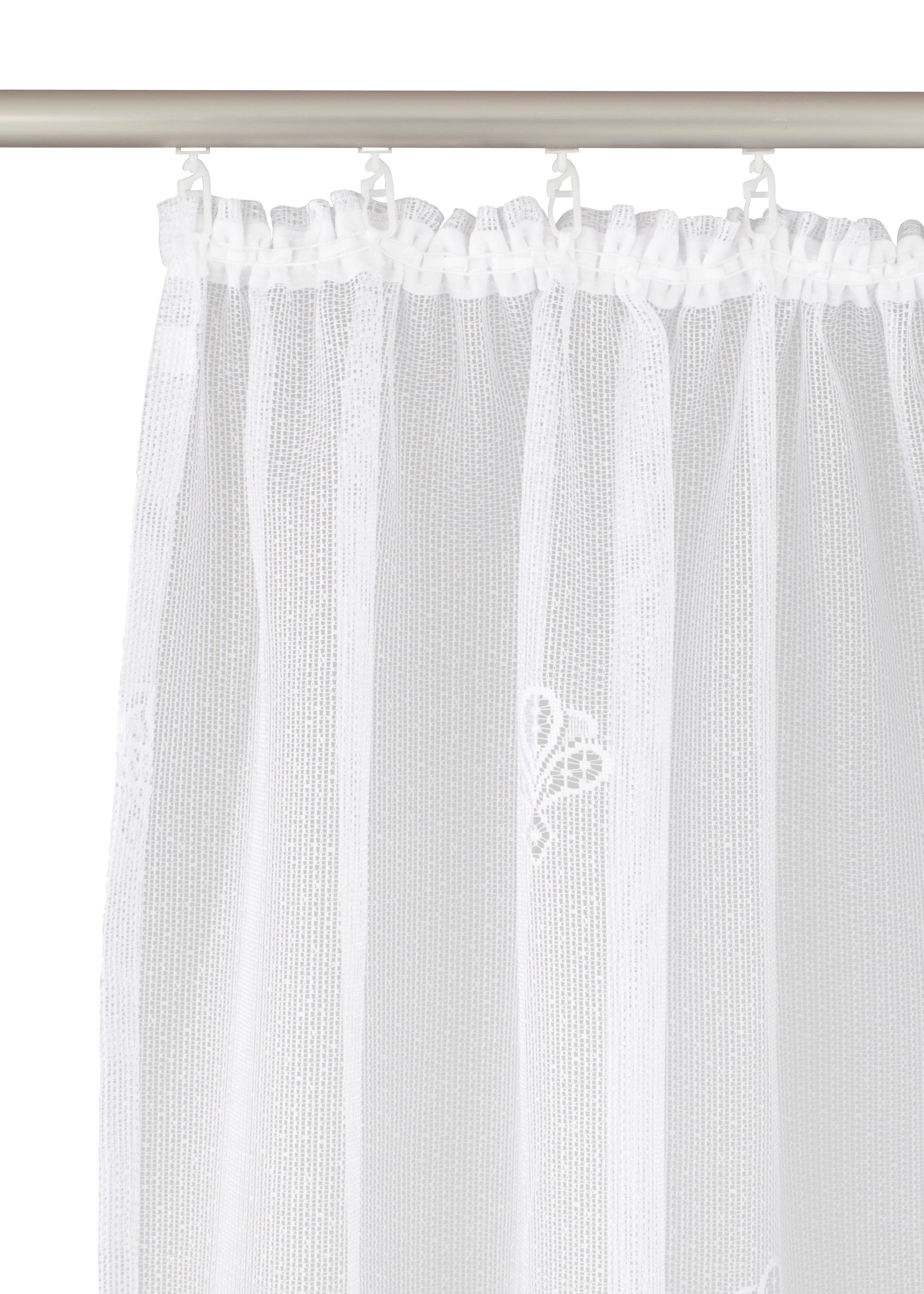 Weckbrodt Gordijn Aletta Jacquard, gestructureerd, halfdoorzichtig, allover, motief, bies, store (1 stuk)