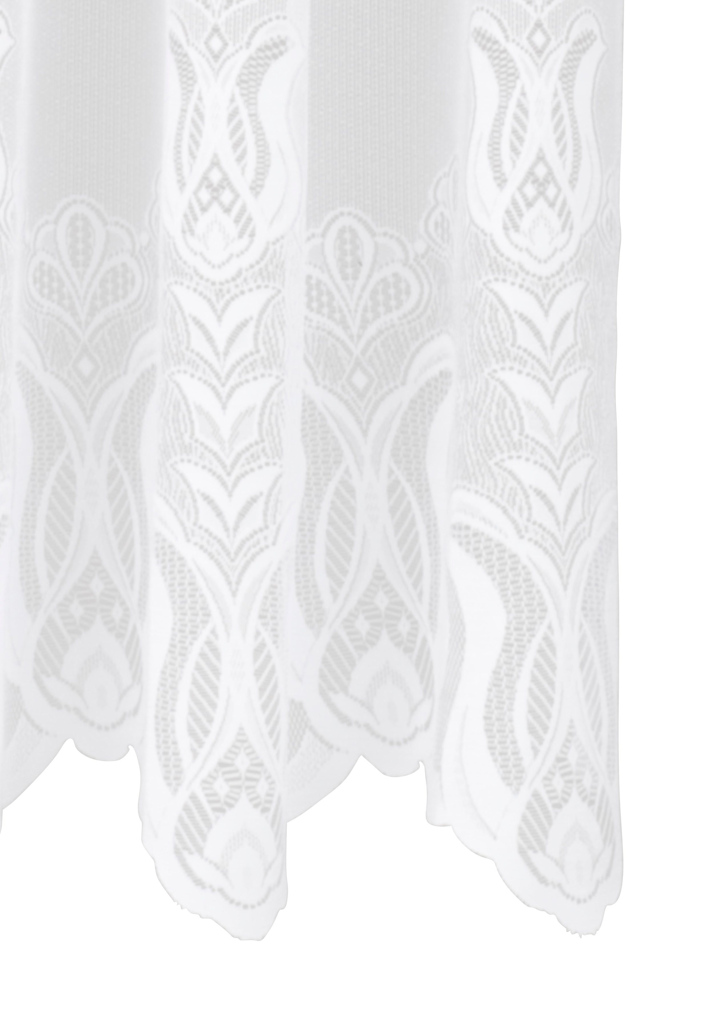 Weckbrodt Gordijn Aletta Jacquard, gestructureerd, halfdoorzichtig, allover, motief, bies, store (1 stuk)