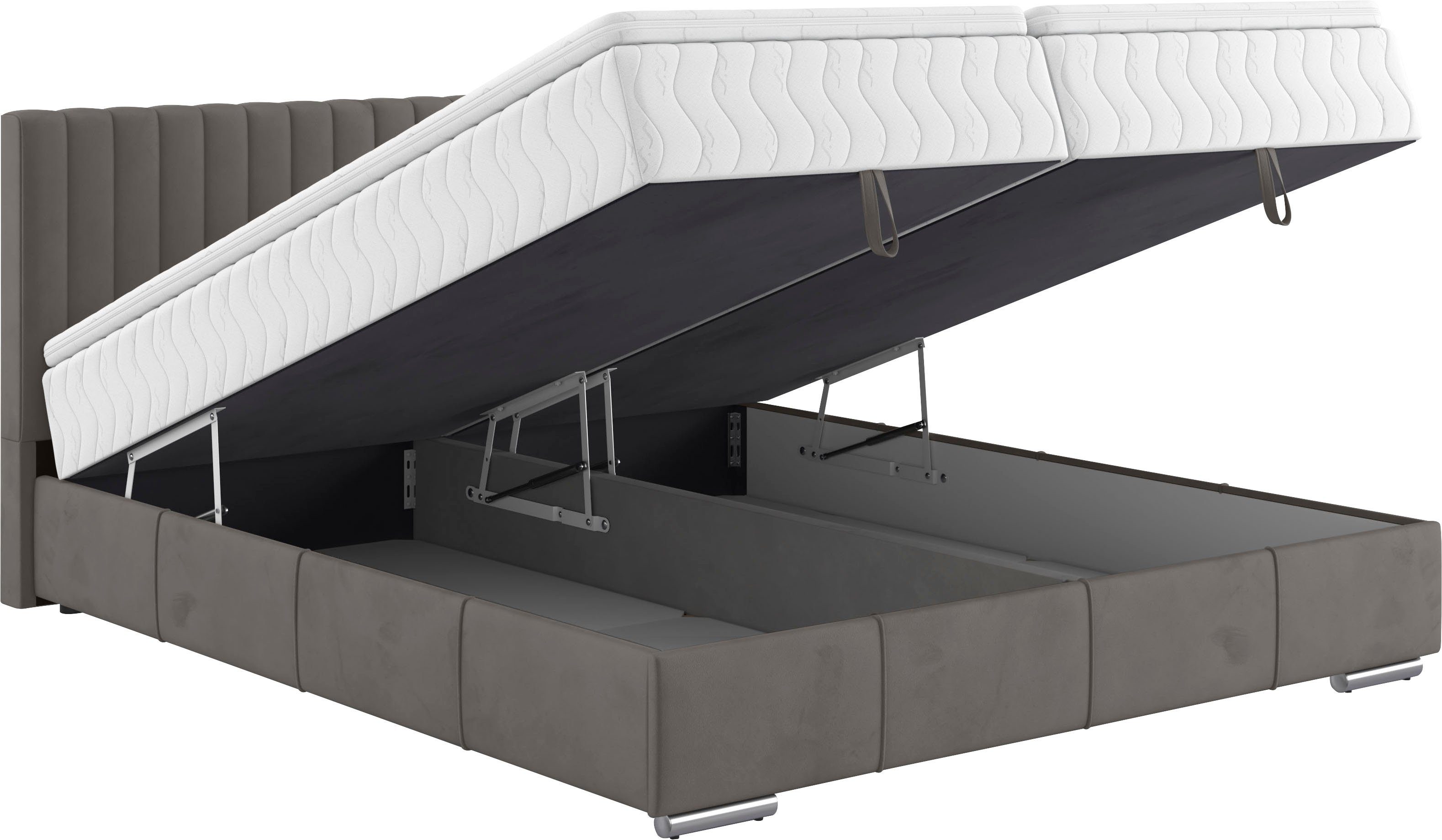 INOSIGN Boxspring Thor met bedbodem, incl. matras, topverkoper Topmatras en sierkussen, in verschillende hardheden beschikbaar