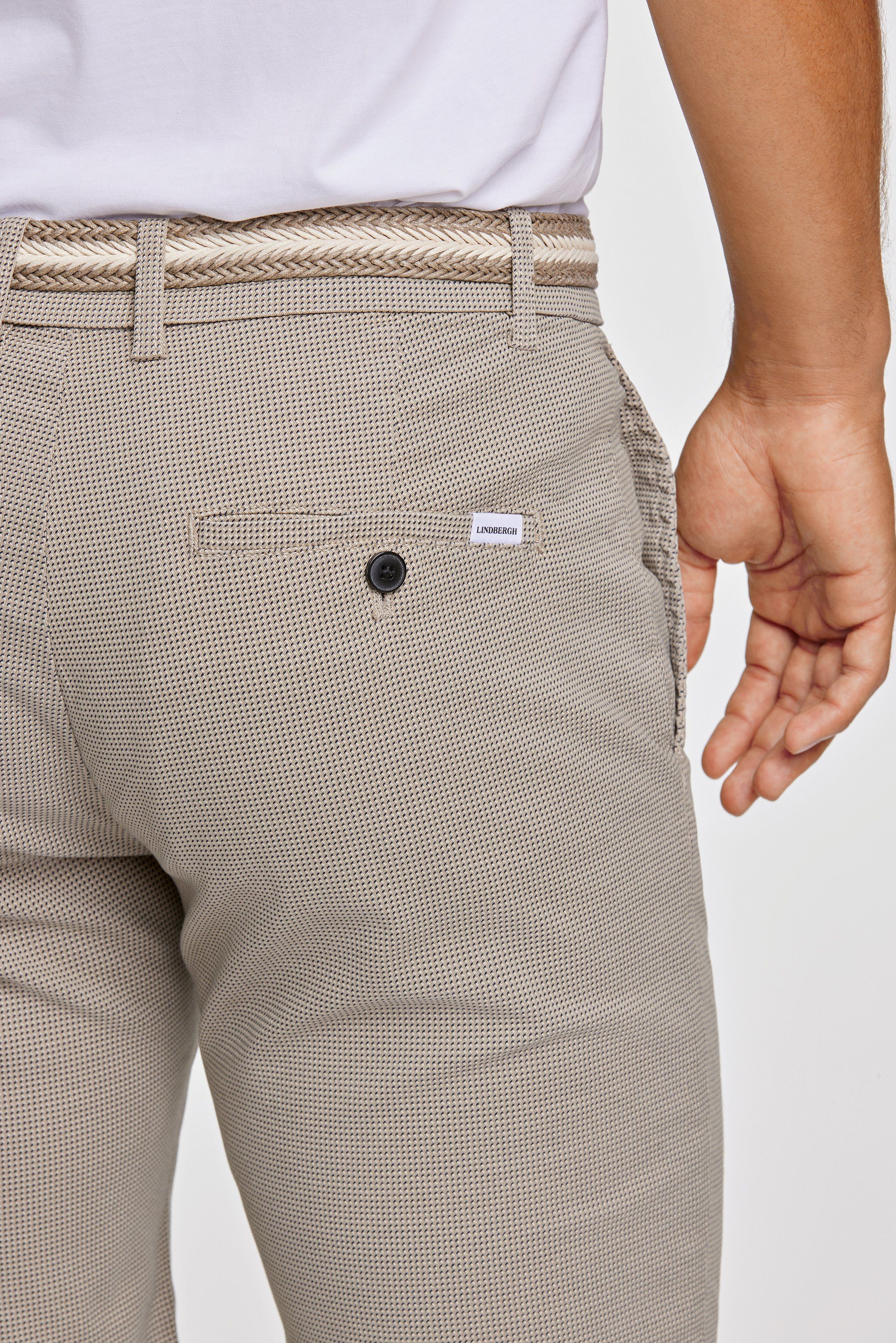 LINDBERGH Chino-short met riem (2-delig)