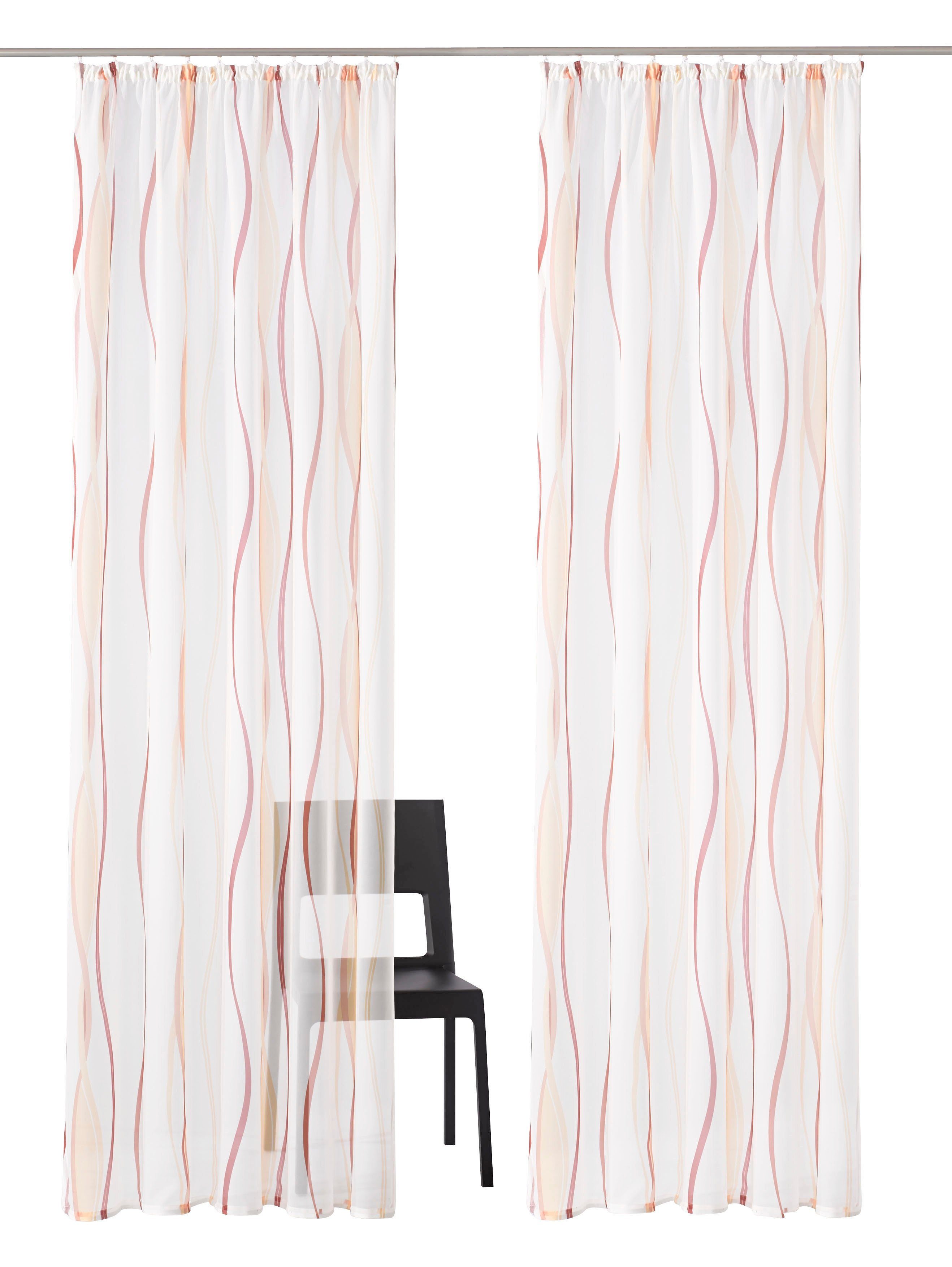 my home Gordijn Dimona 2-pack, bestseller, polyester, golven (2 stuks)