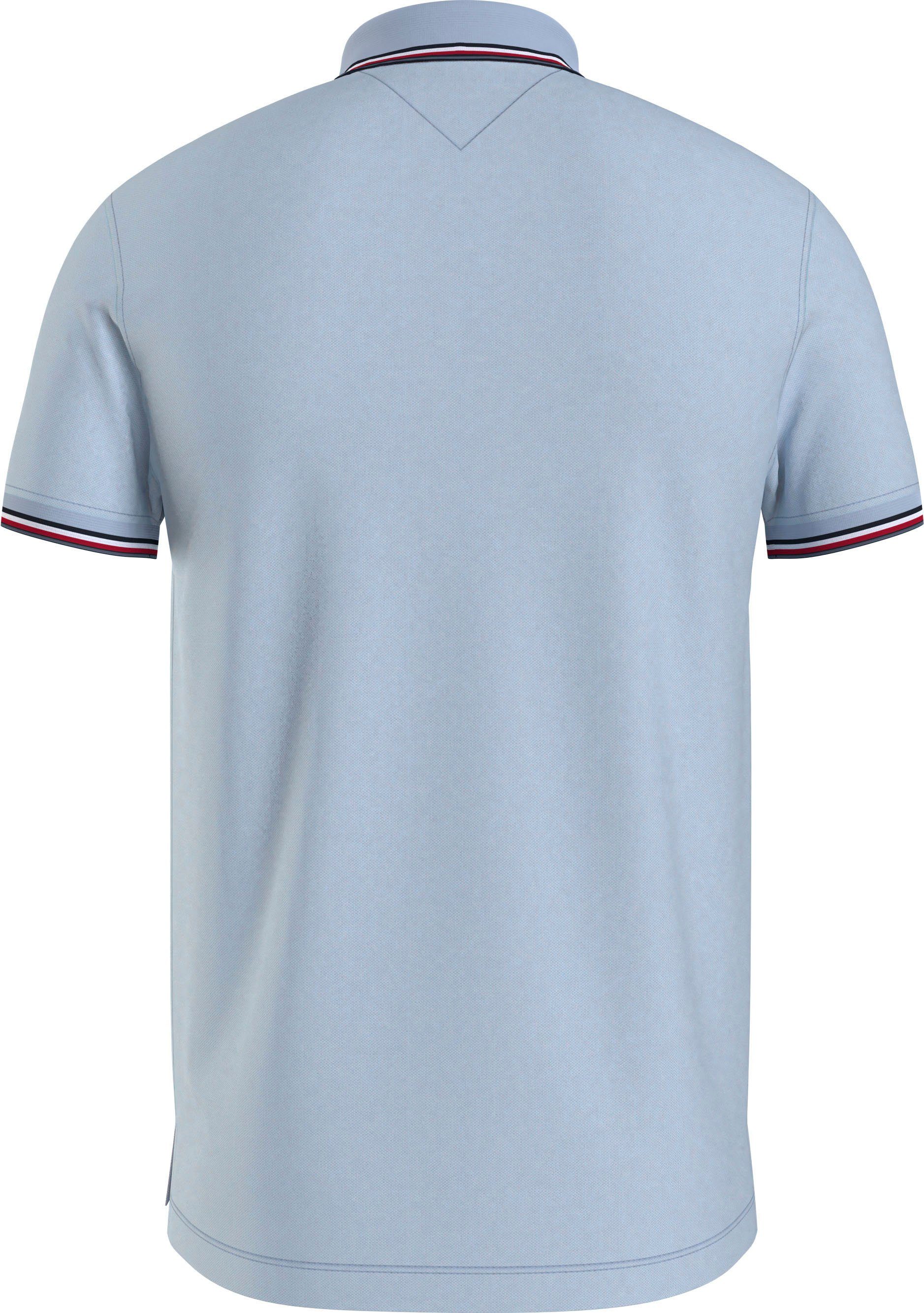 Tommy Hilfiger Poloshirt 1985 RWB TIPPED SLIM POLO met th-kleuren op de mouwen en kraag