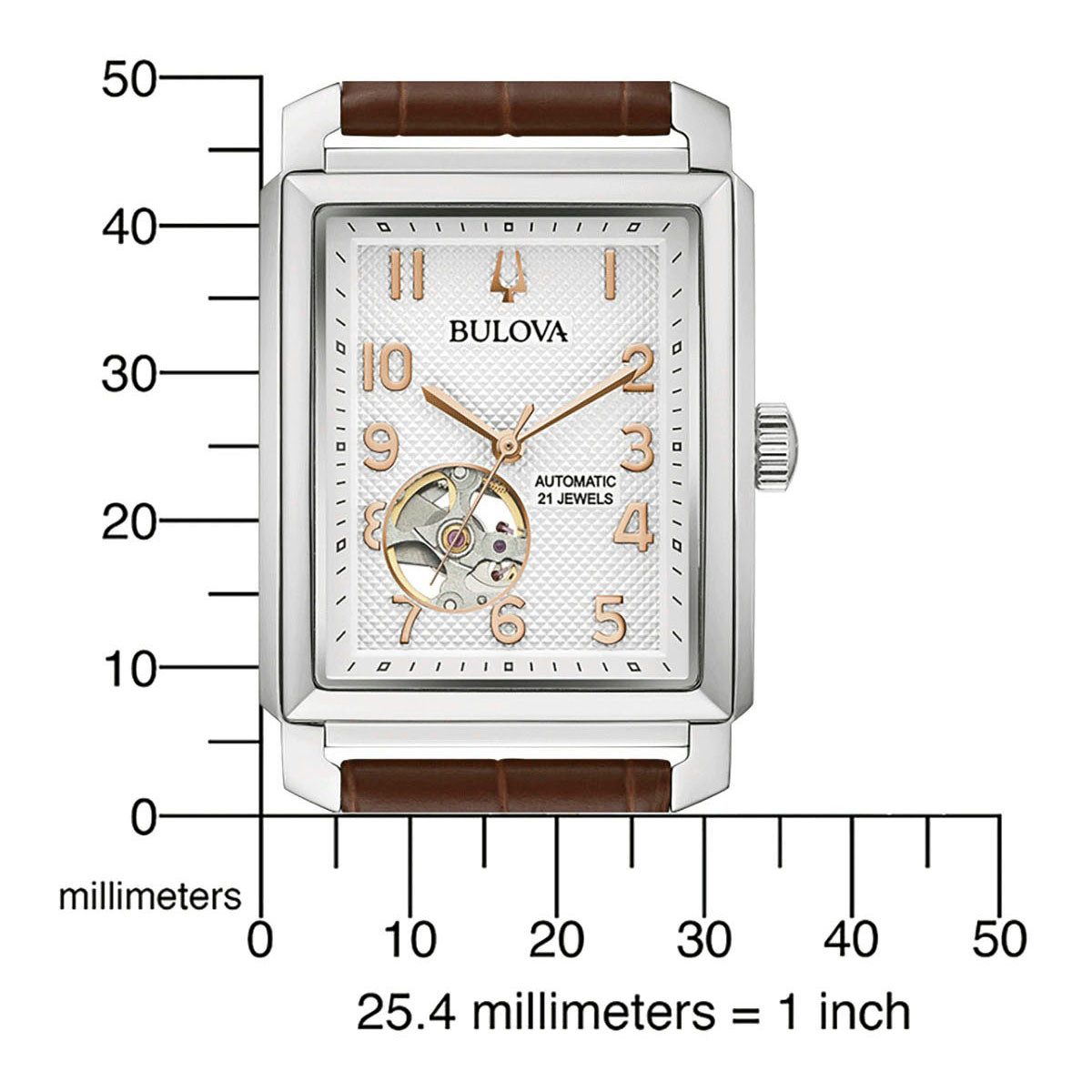 Bulova Automatisch horloge Sutton Horloge, herenhorloge, dameshorloge, leren band