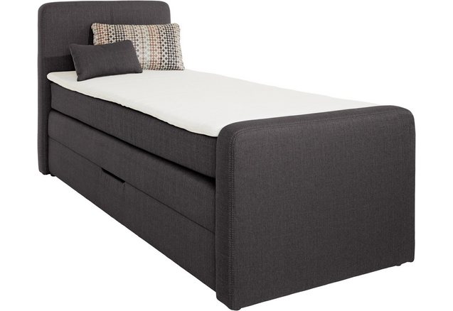 Boxspring met bedkist incl. topper en kussen Boxspring met bedkist incl. topper en kussen